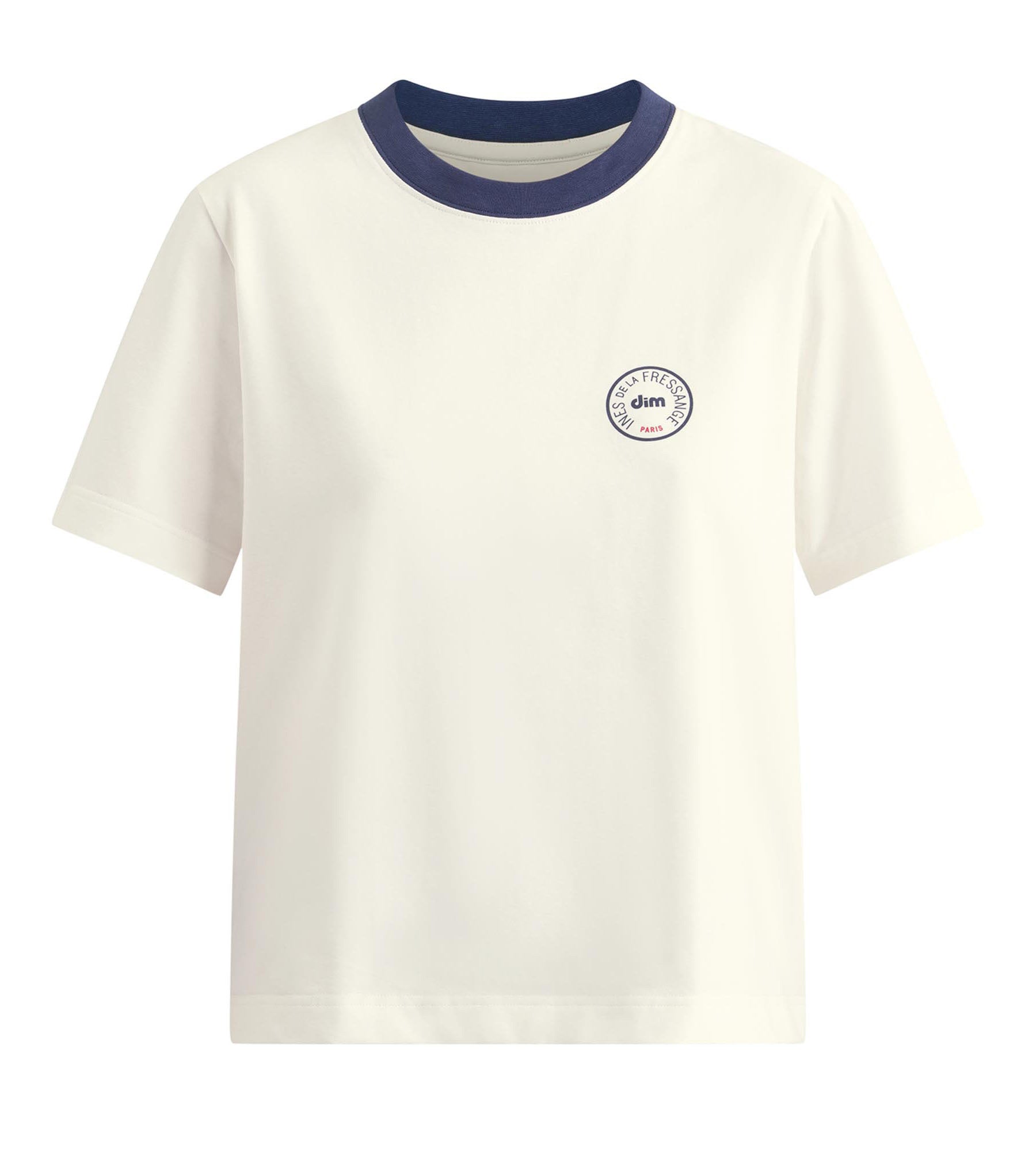 DIM Women's mother-of-pearl blue T-shirt Dim x Ines de La Fressange