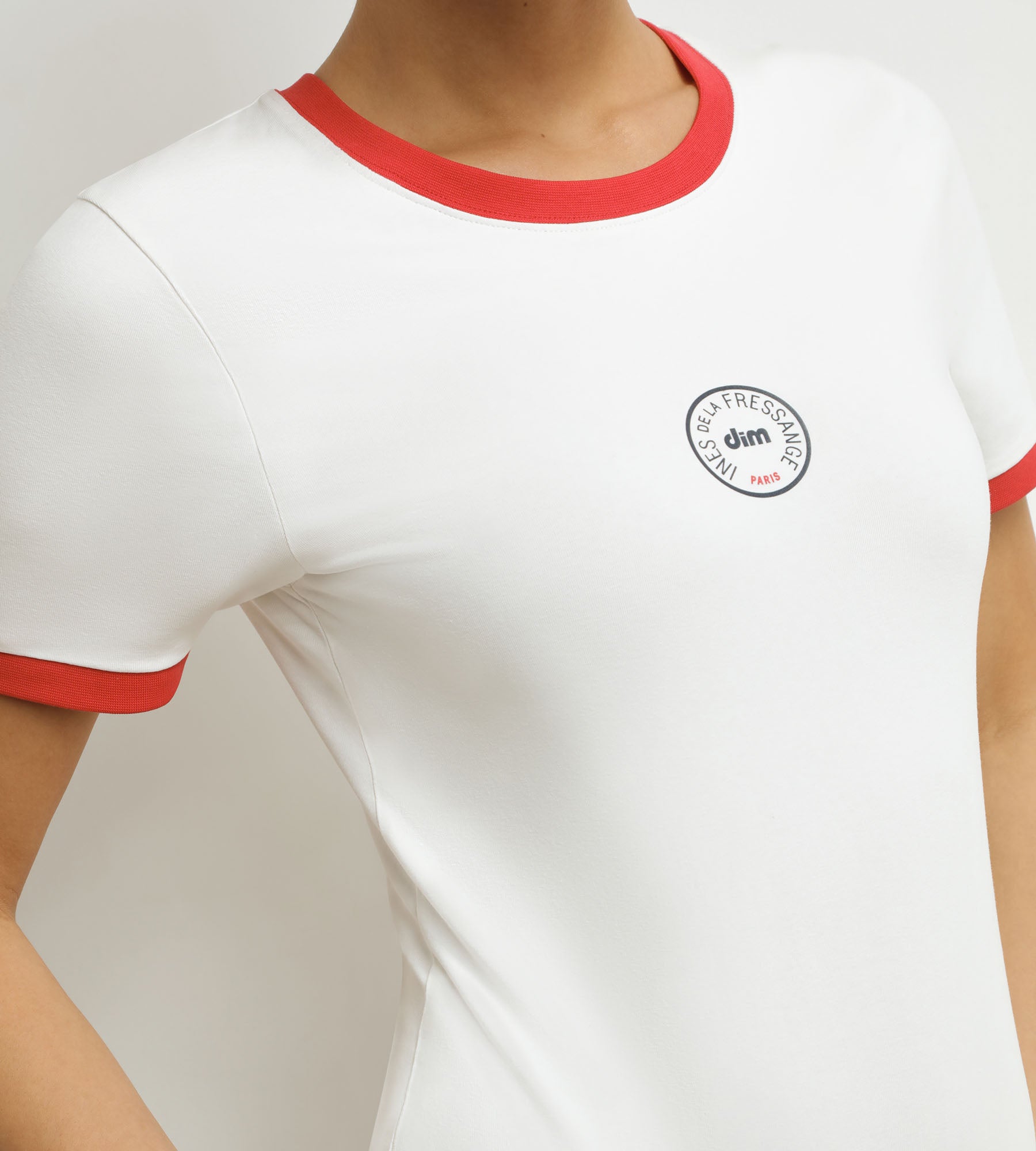 DIM Red Mother-of-Pearl bodysuit Dim x Ines de La Fressange