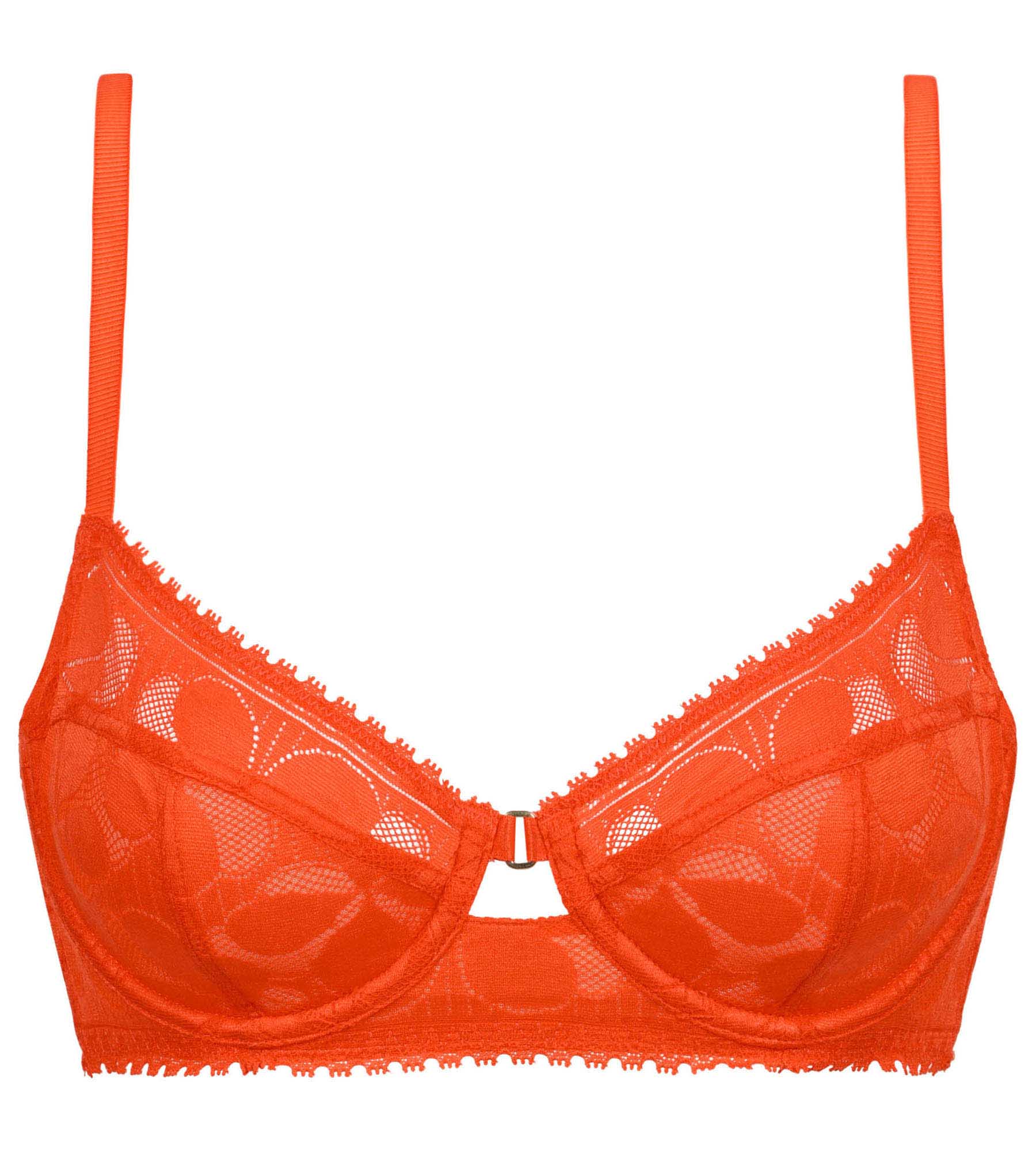 DIM Orange Art Flowers underwired push-up bra