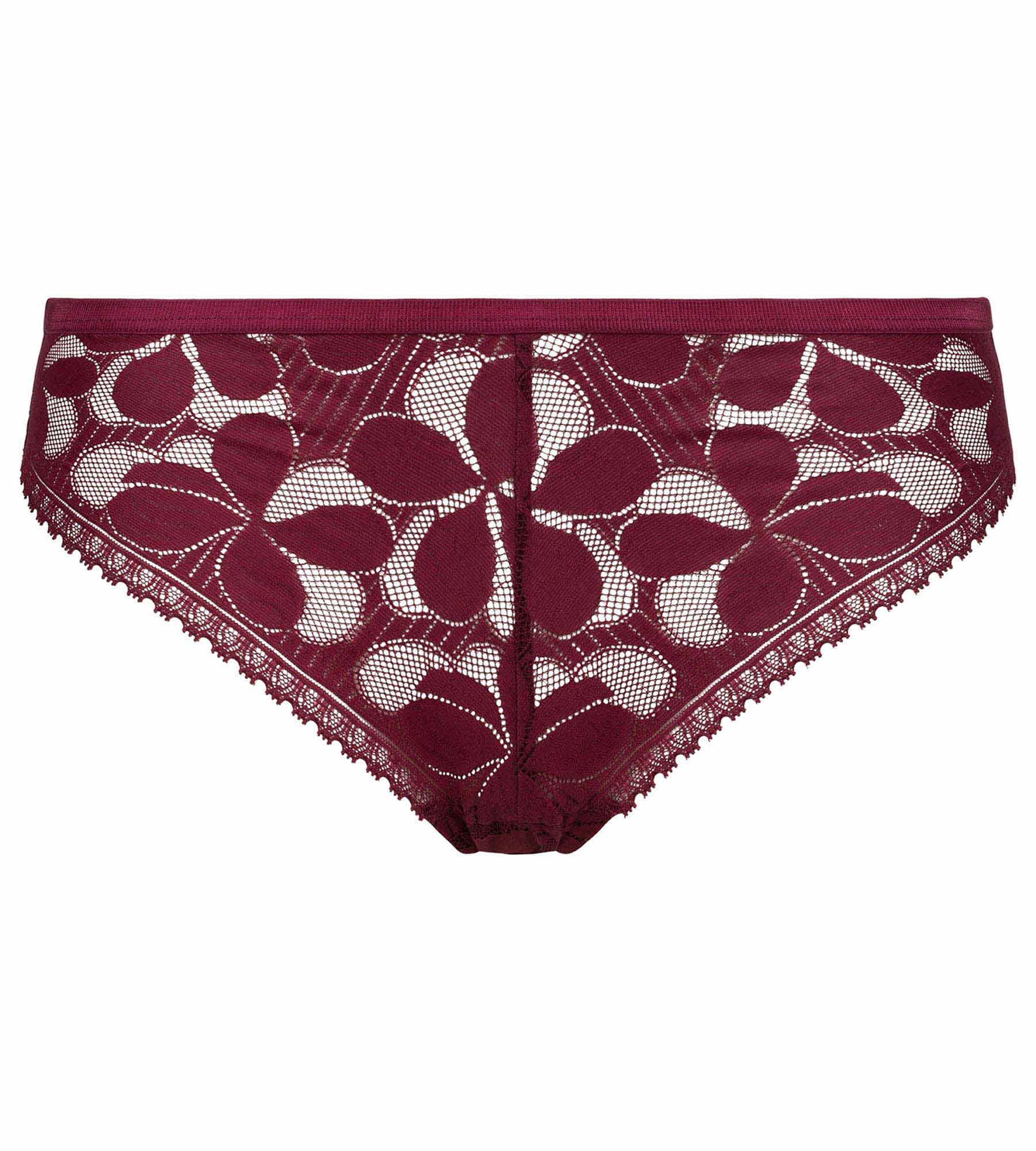 DIM Women's semi-transparent knickers Fig Art Flowers
