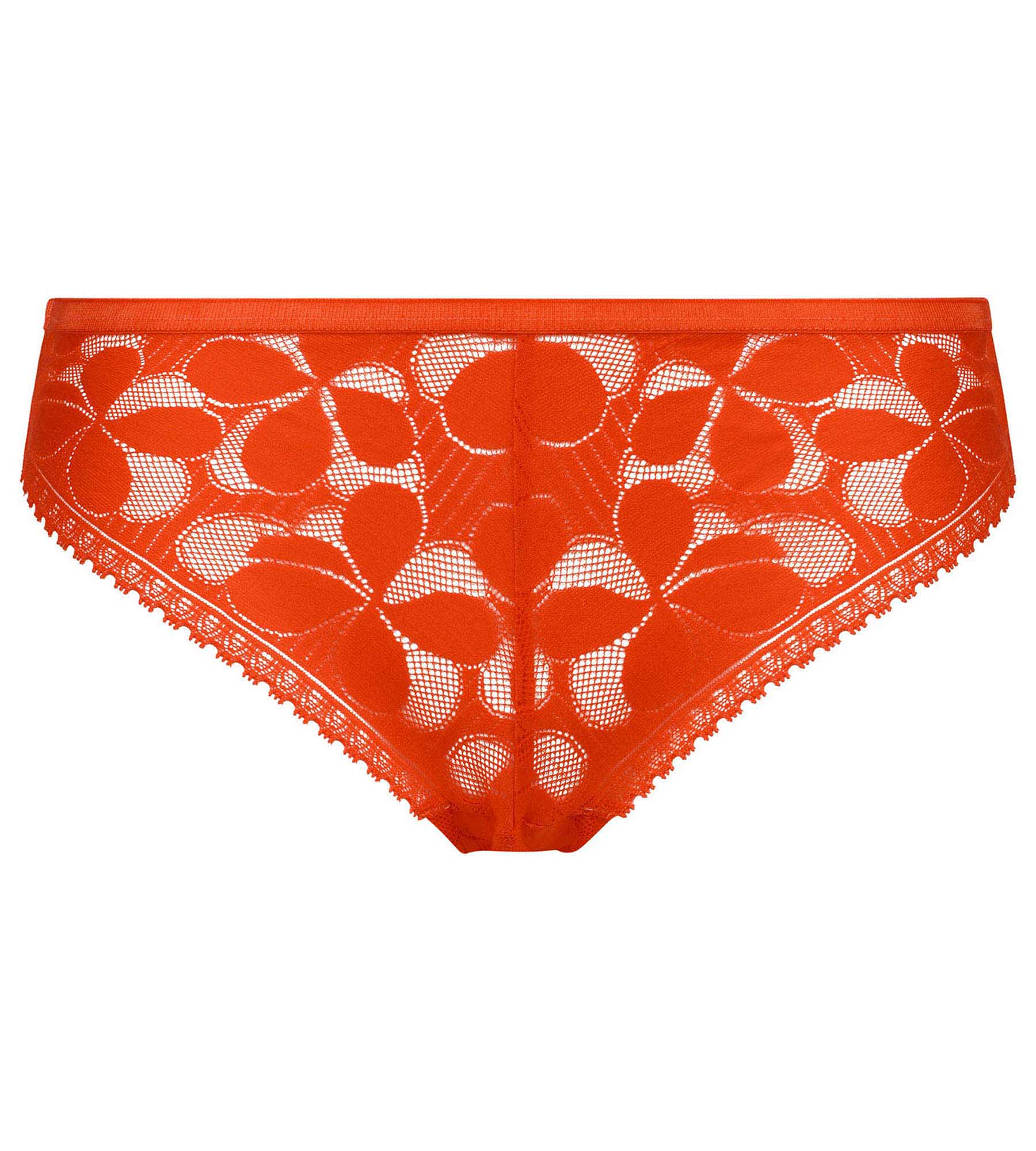 DIM Women's semi-transparent panties Orange Art Flowers