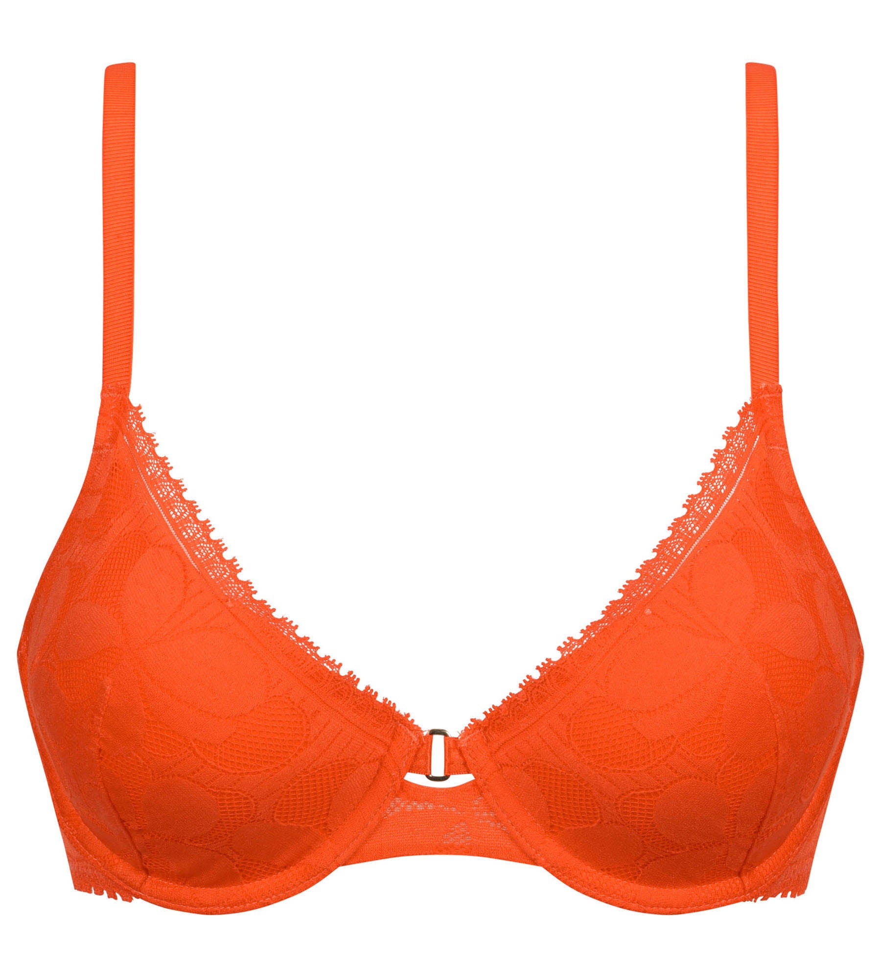 DIM Orange Art Flowers underwired basket bra