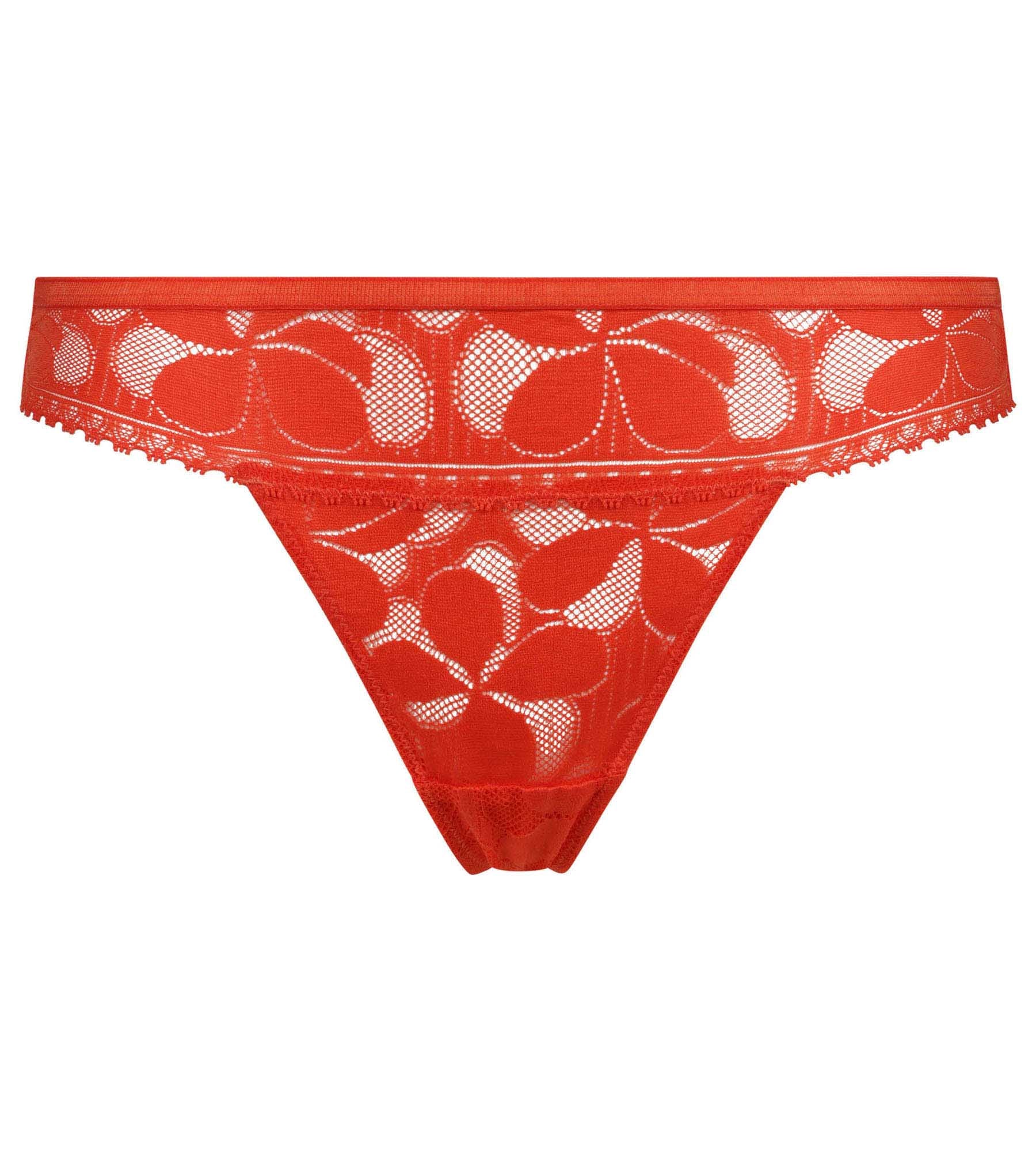 DIM Women's thong Orange Art Flowers