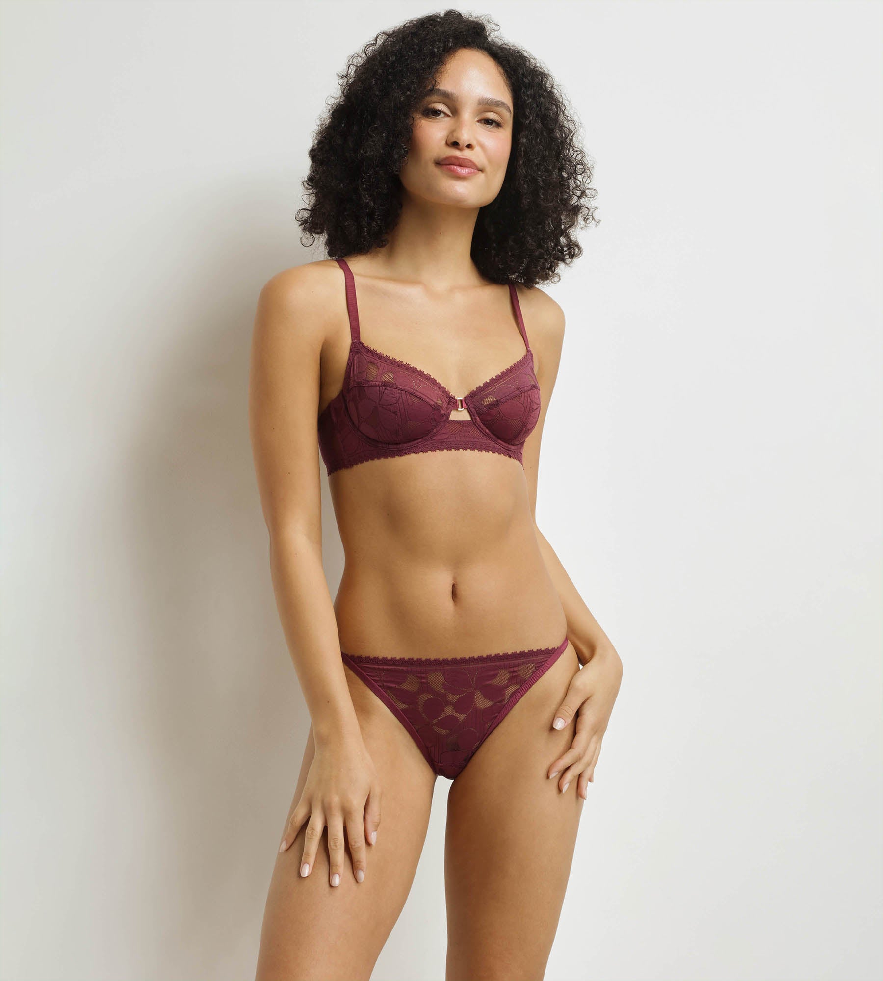DIM Fig Art Flowers women's tanga