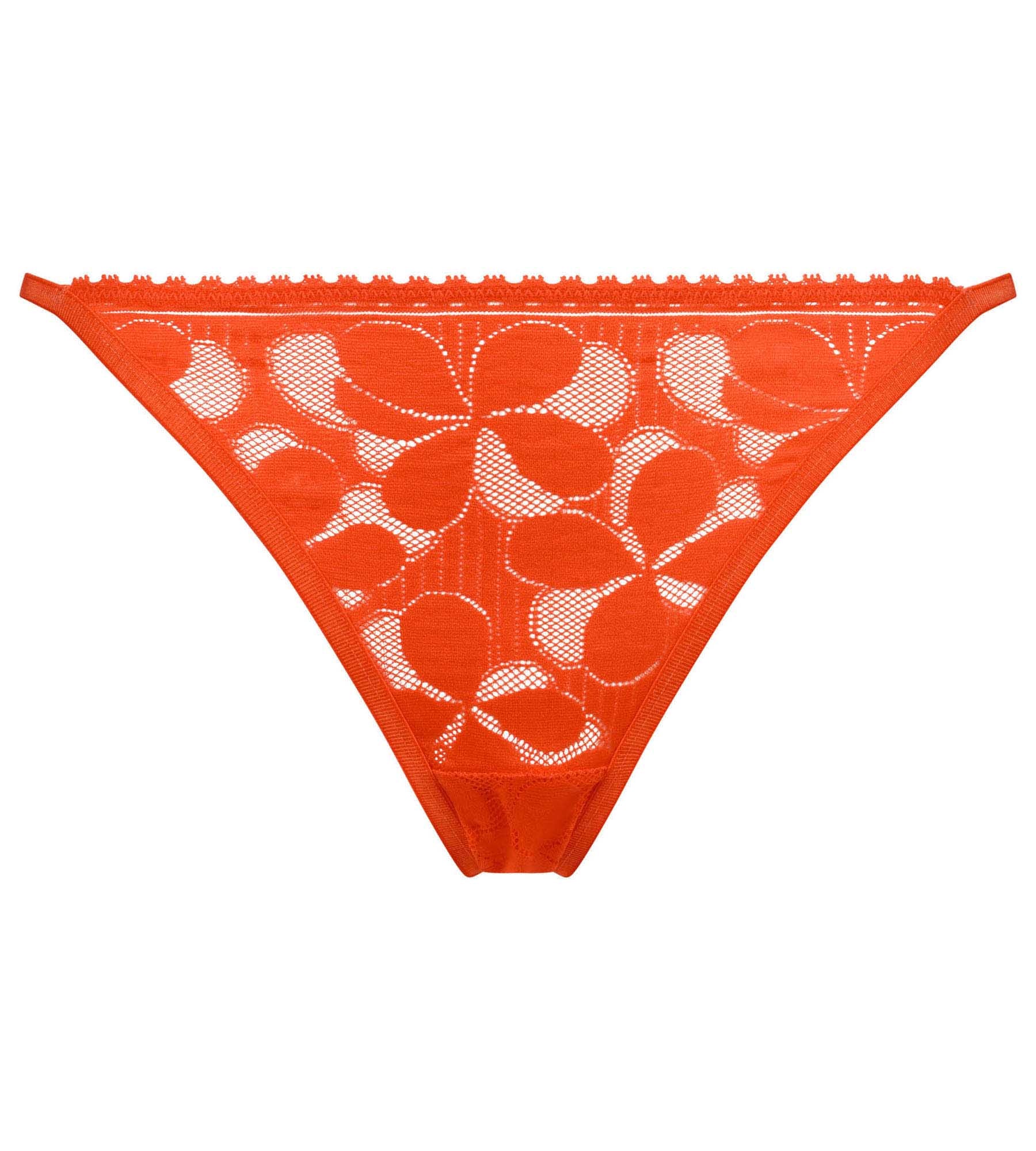 DIM Orange Art Flowers women's tanga