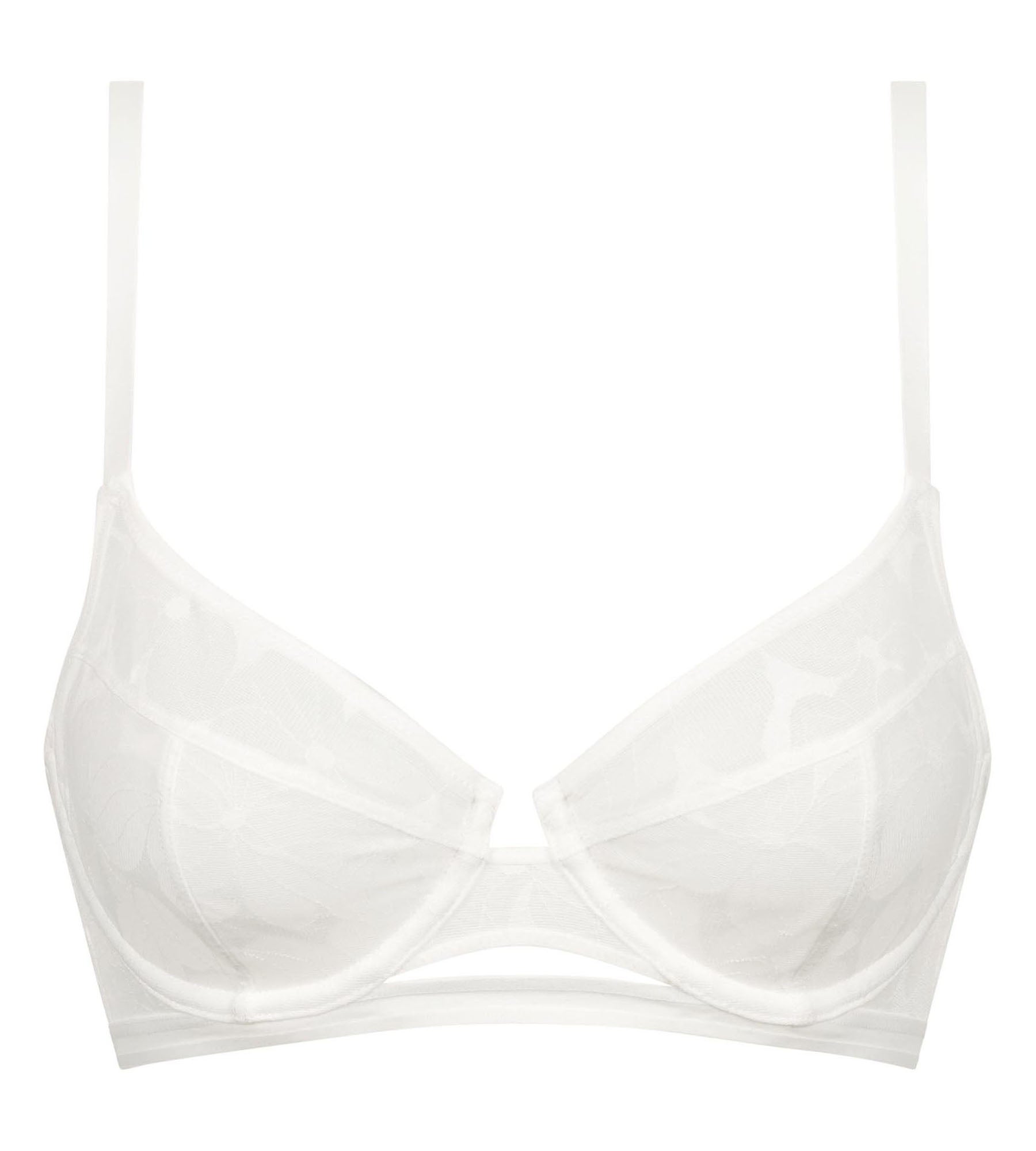 DIM Underwired push-on bra White Dim Bloom