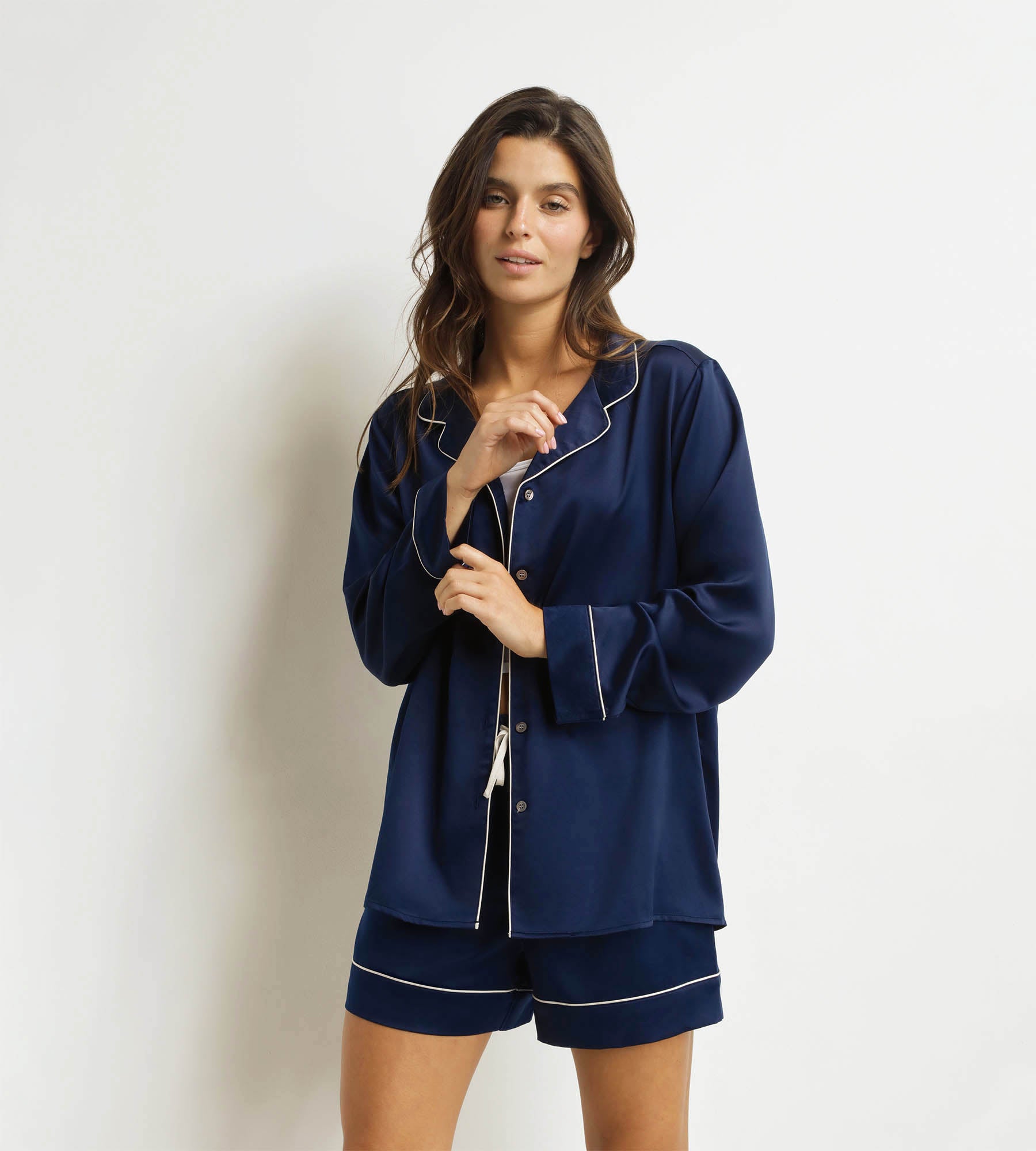DIM Women's pyjama shorts Midnight Blue Don't Disturb