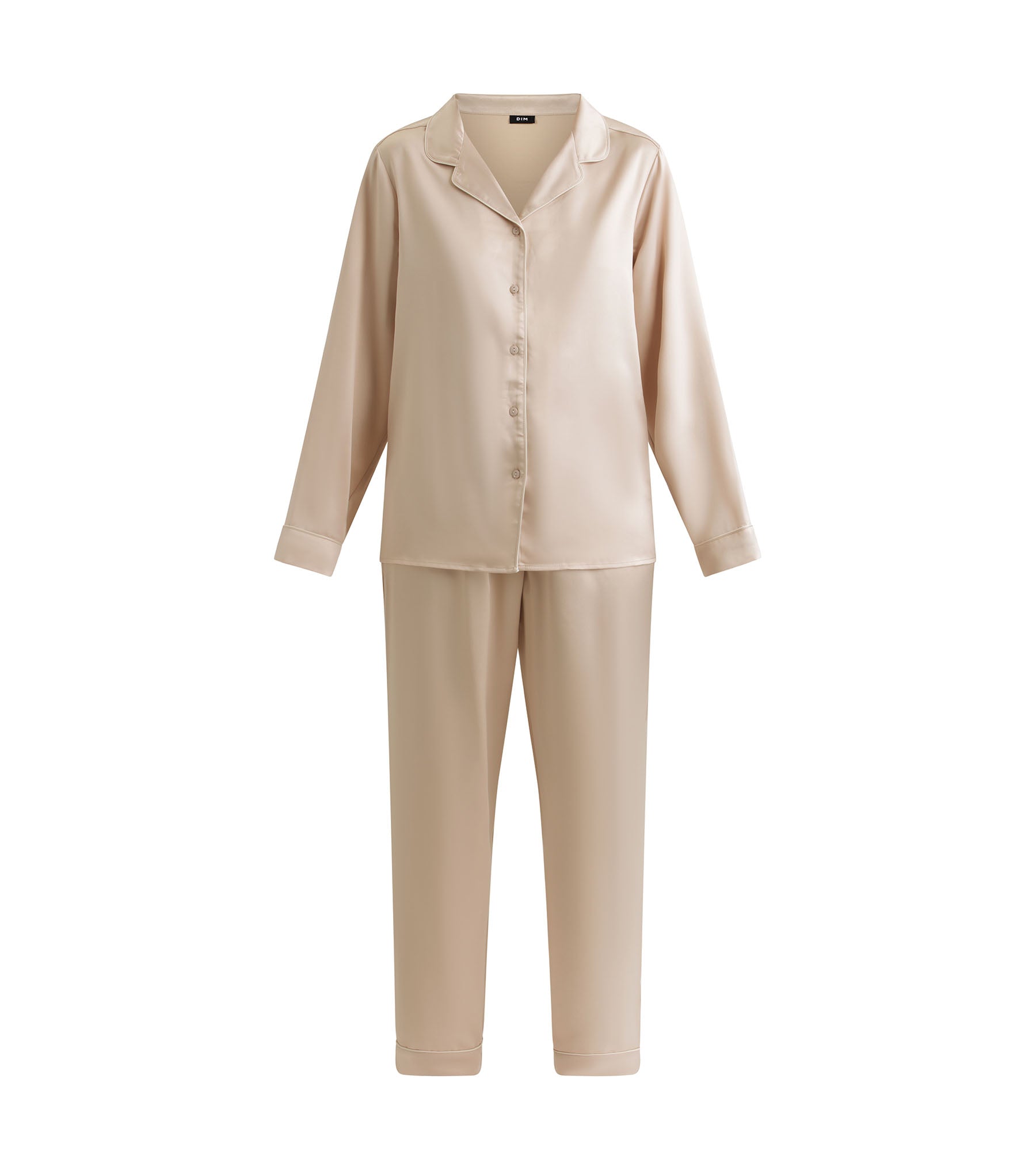 DIM Women's pyjama set Ivory grey striped trousers Don't Disturb