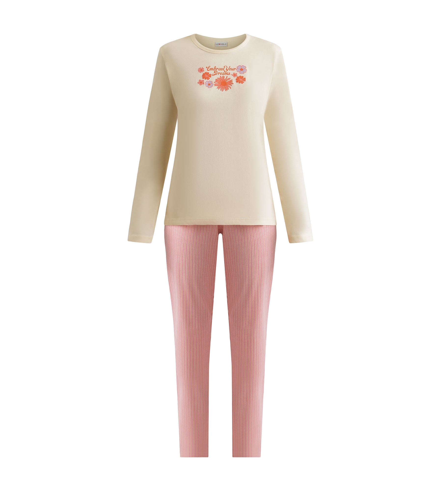 DIM Women's pyjama trouser set Beige Don't Disturb