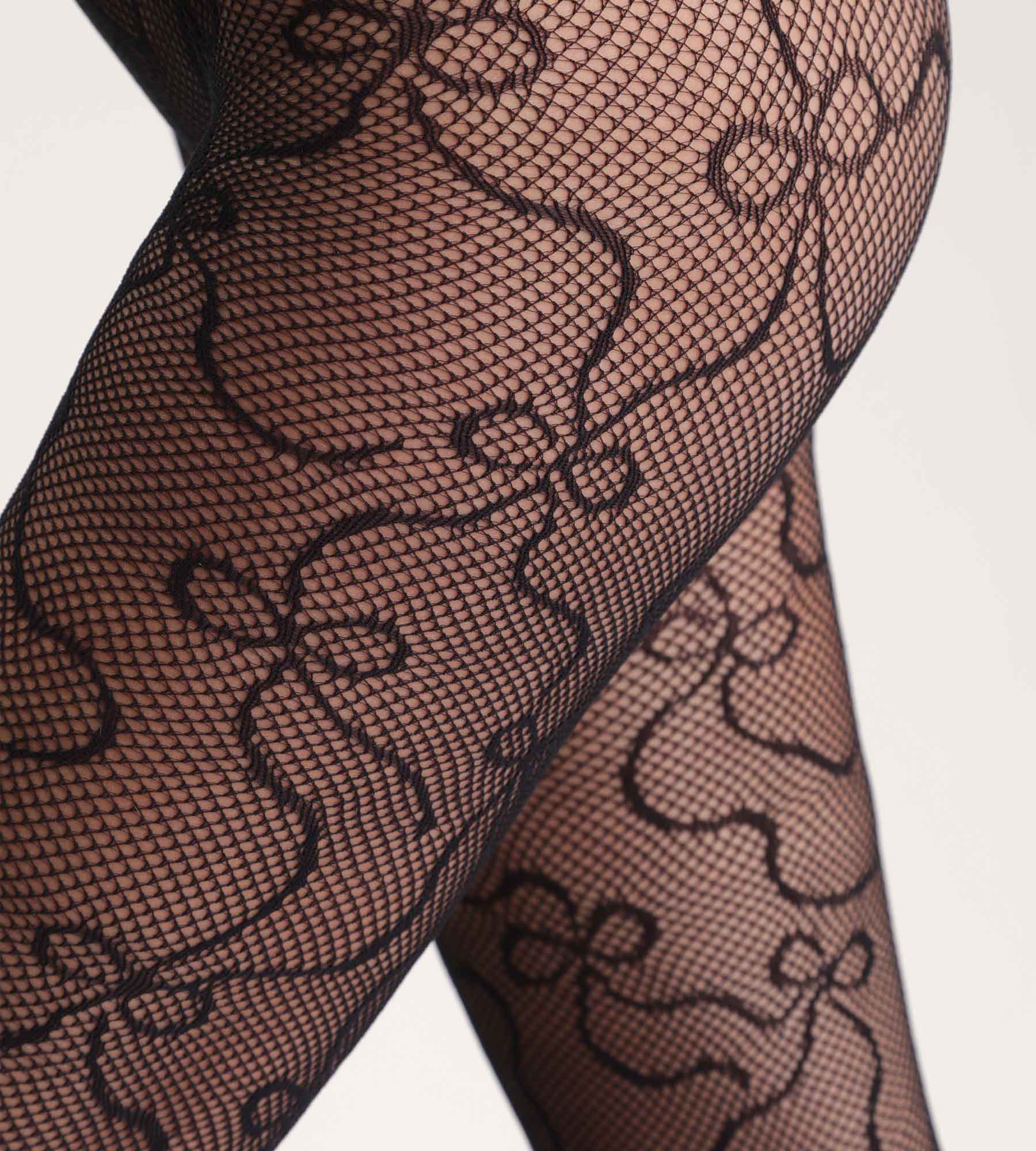 DIM Black tights with bows Dim Style