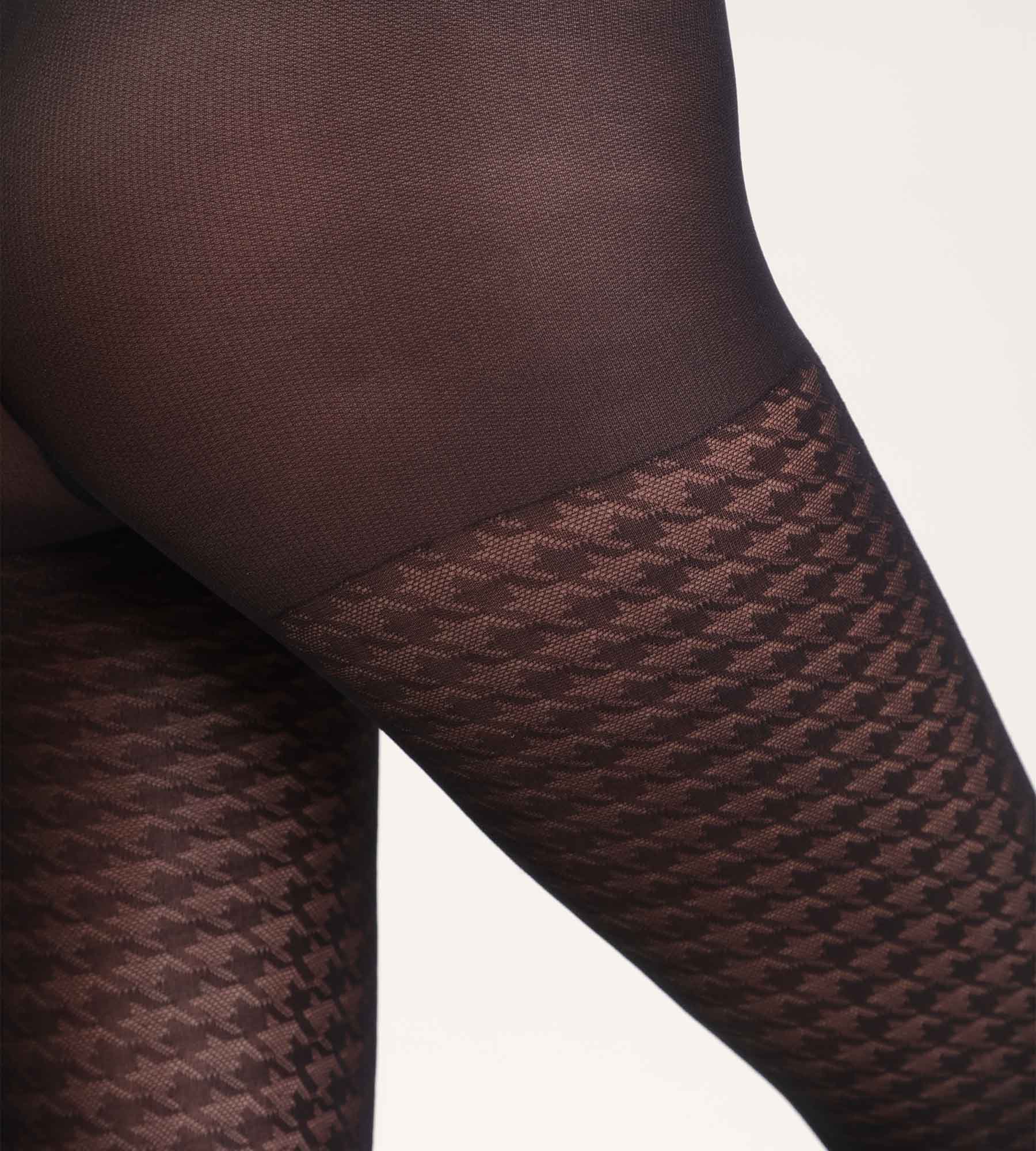 DIM Black houndstooth tights Dim Style