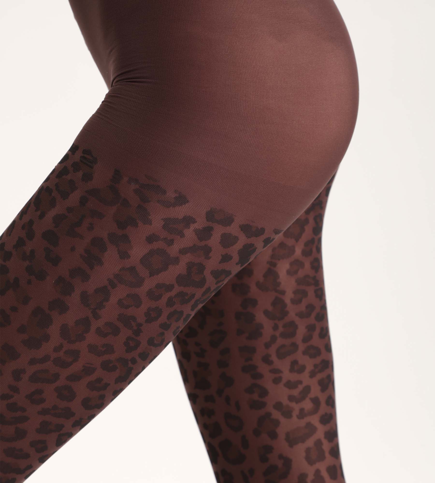 DIM Brown leopard print tights Dim Style