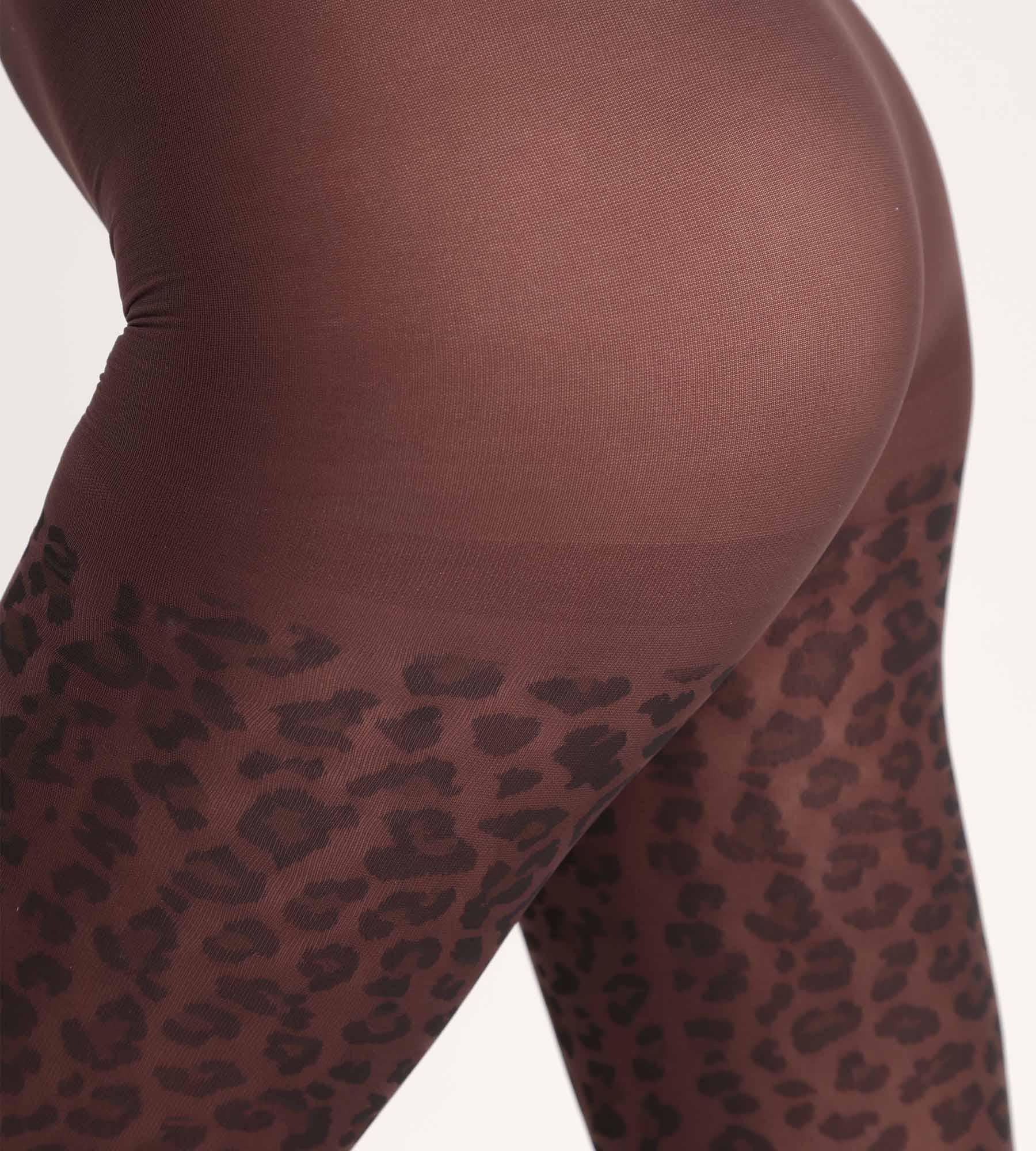 DIM Brown leopard print tights Dim Style