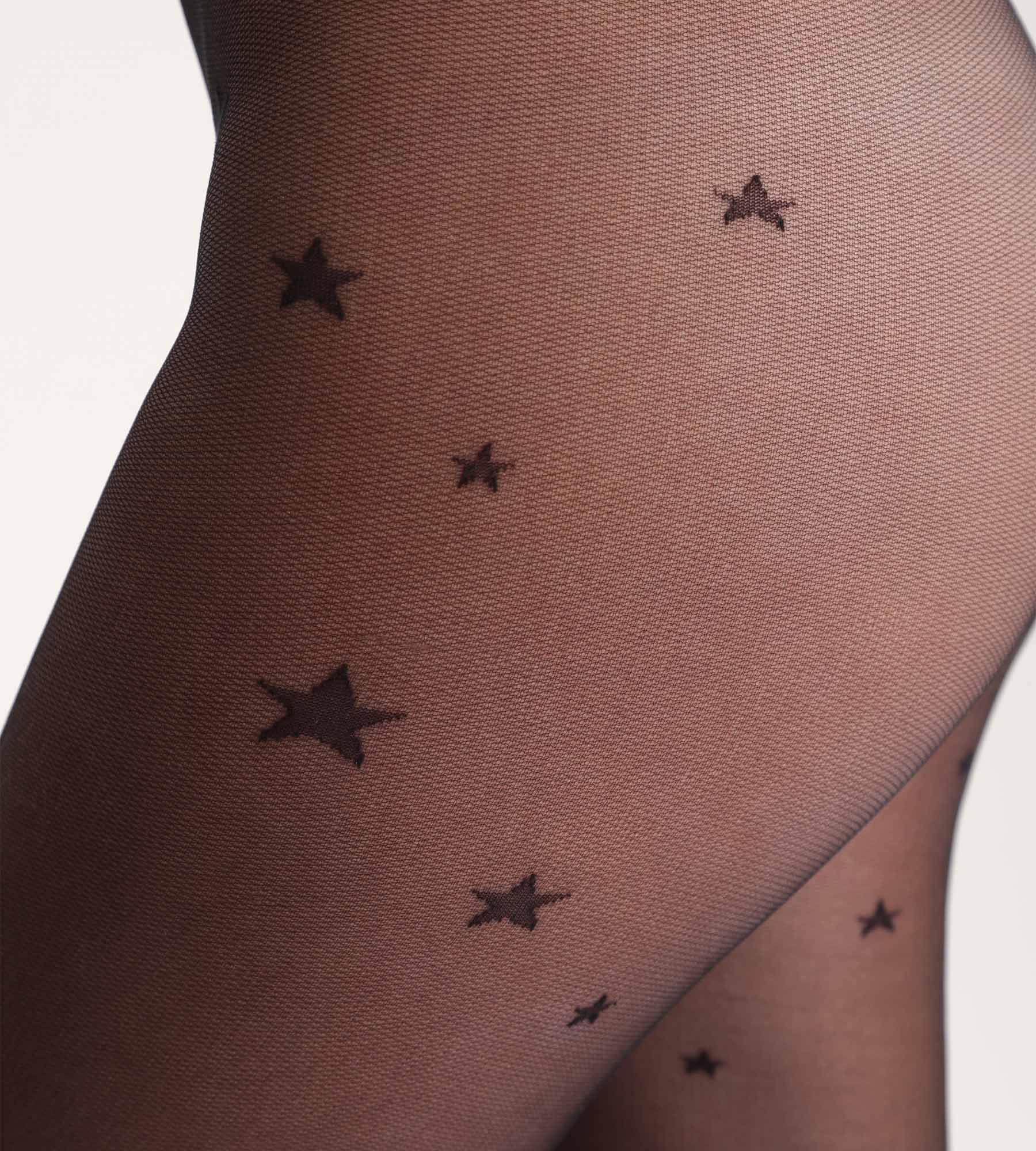 DIM Black sheer tights with star pattern Dim Style