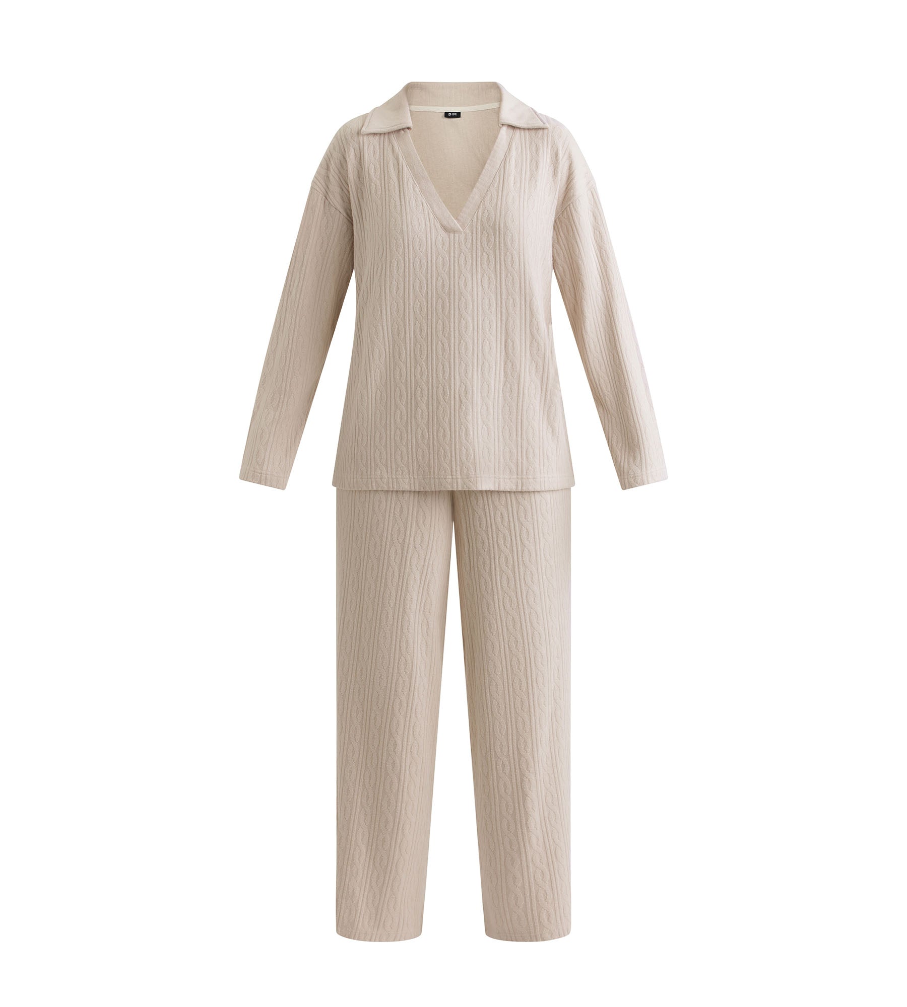 DIM Women's Ivory Warm pyjama trouser set Dim