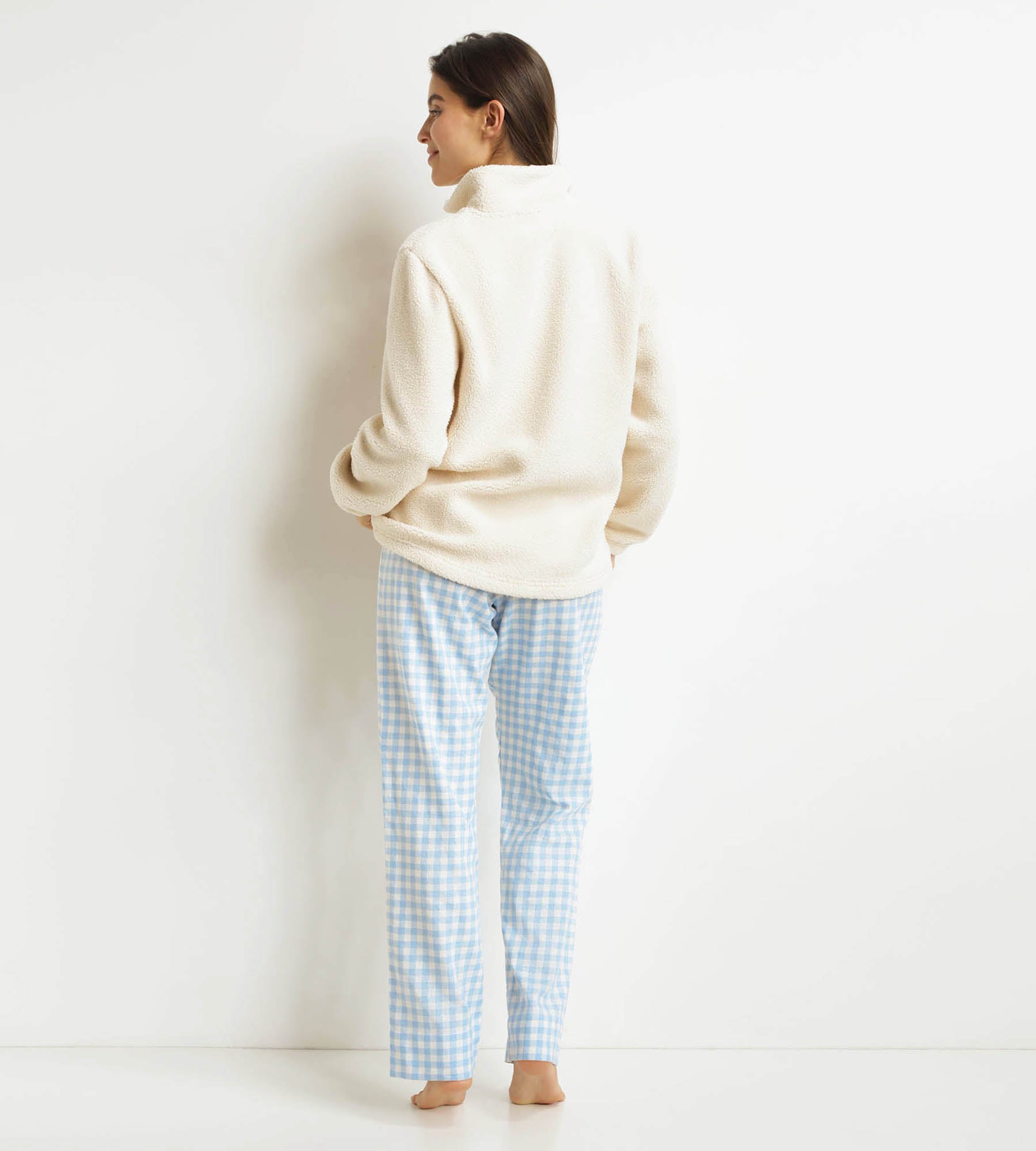 DIM Women's pyjama trouser set Blue Grey Dim Warm