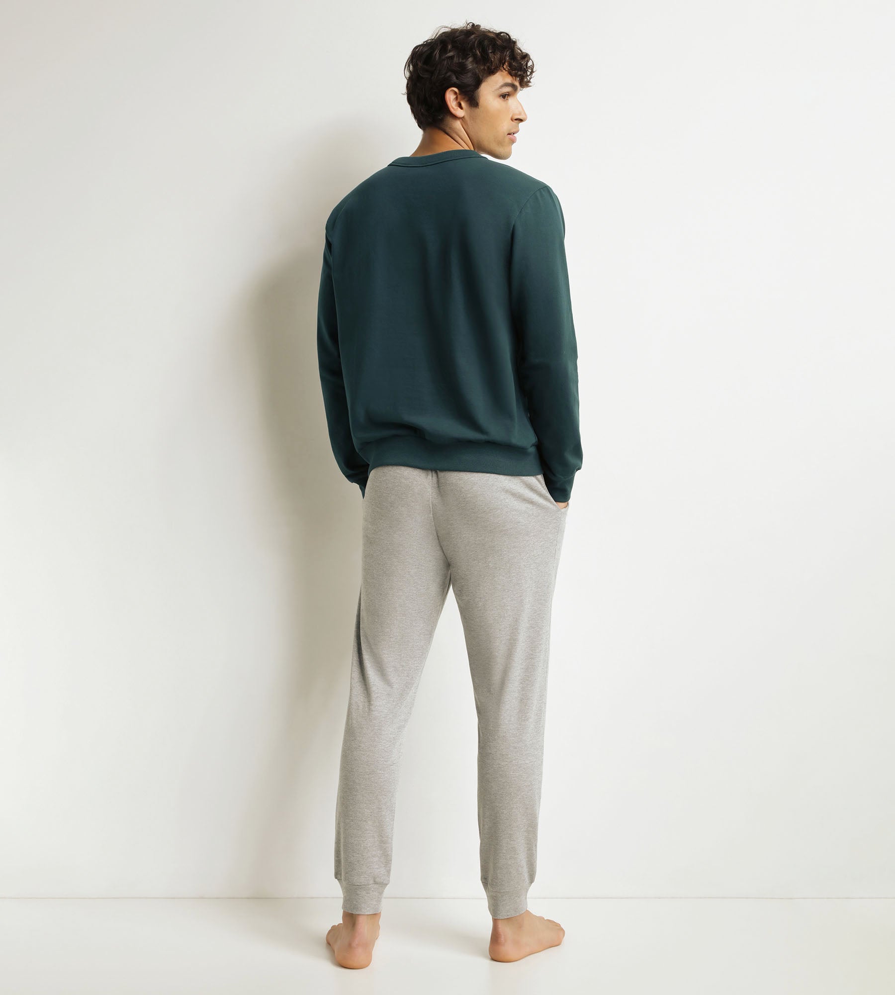 DIM Men's pyjama trouser set Grey Green Dim