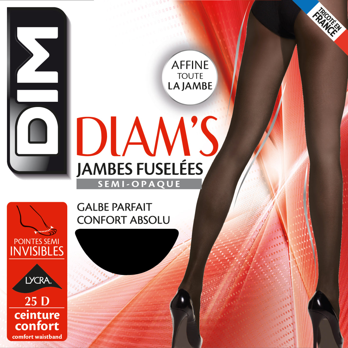 DIM Black Diam’s Jambes Fuselées 25 leg shaper tights