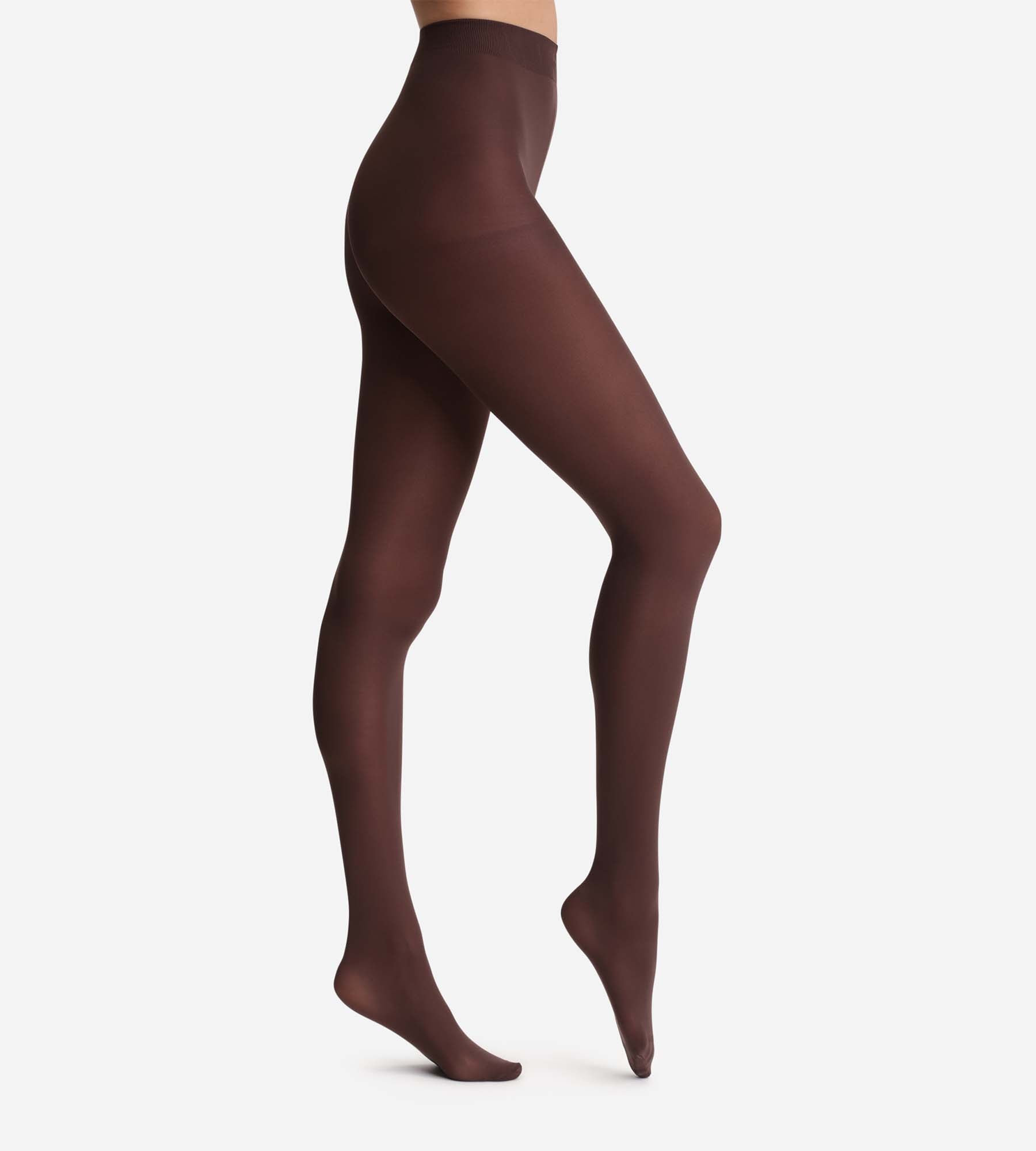 DIM Style 50 opaque velour tights in chocolate