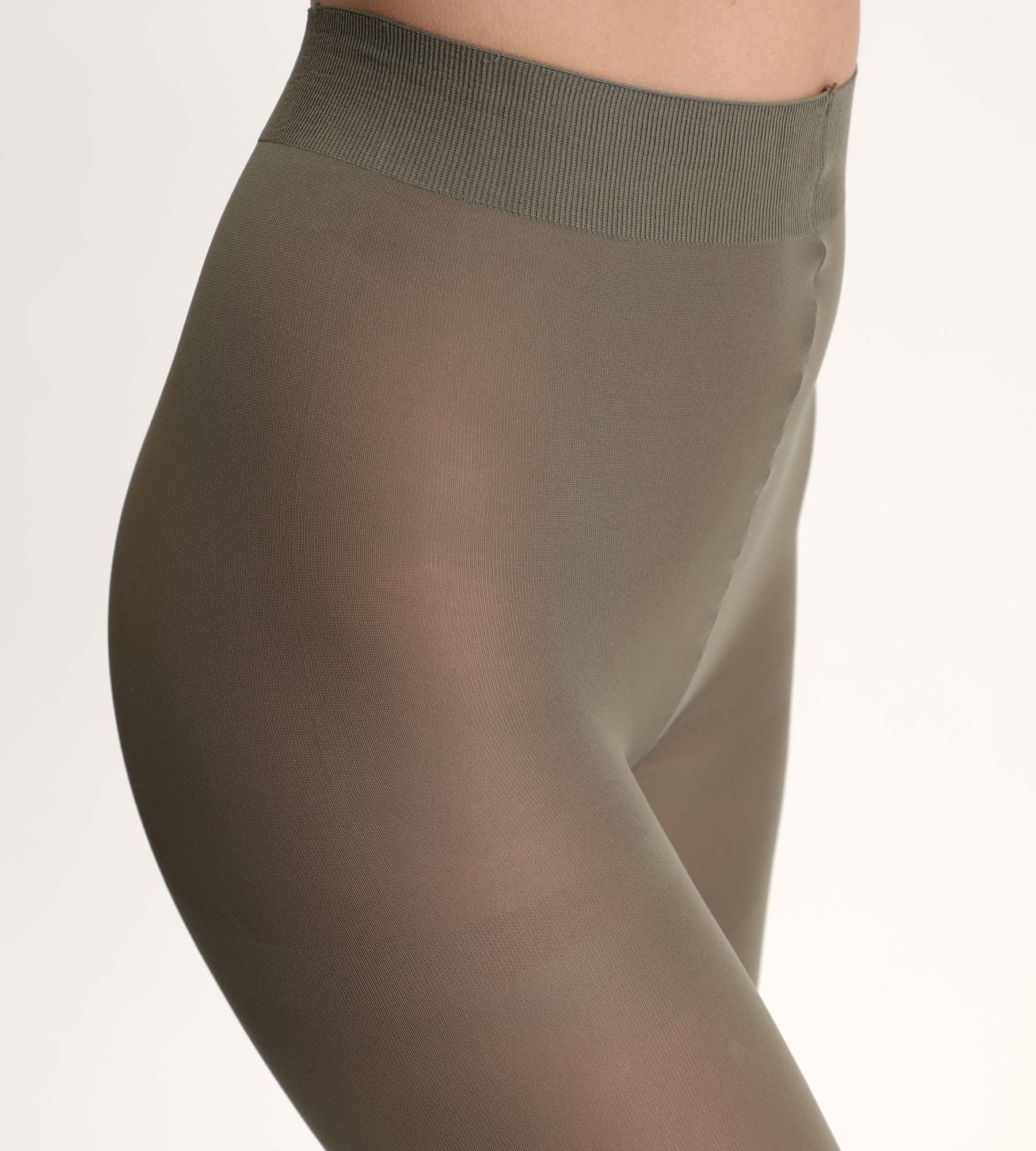 DIM Khaki Velvet Opaque Tights 50D Dim