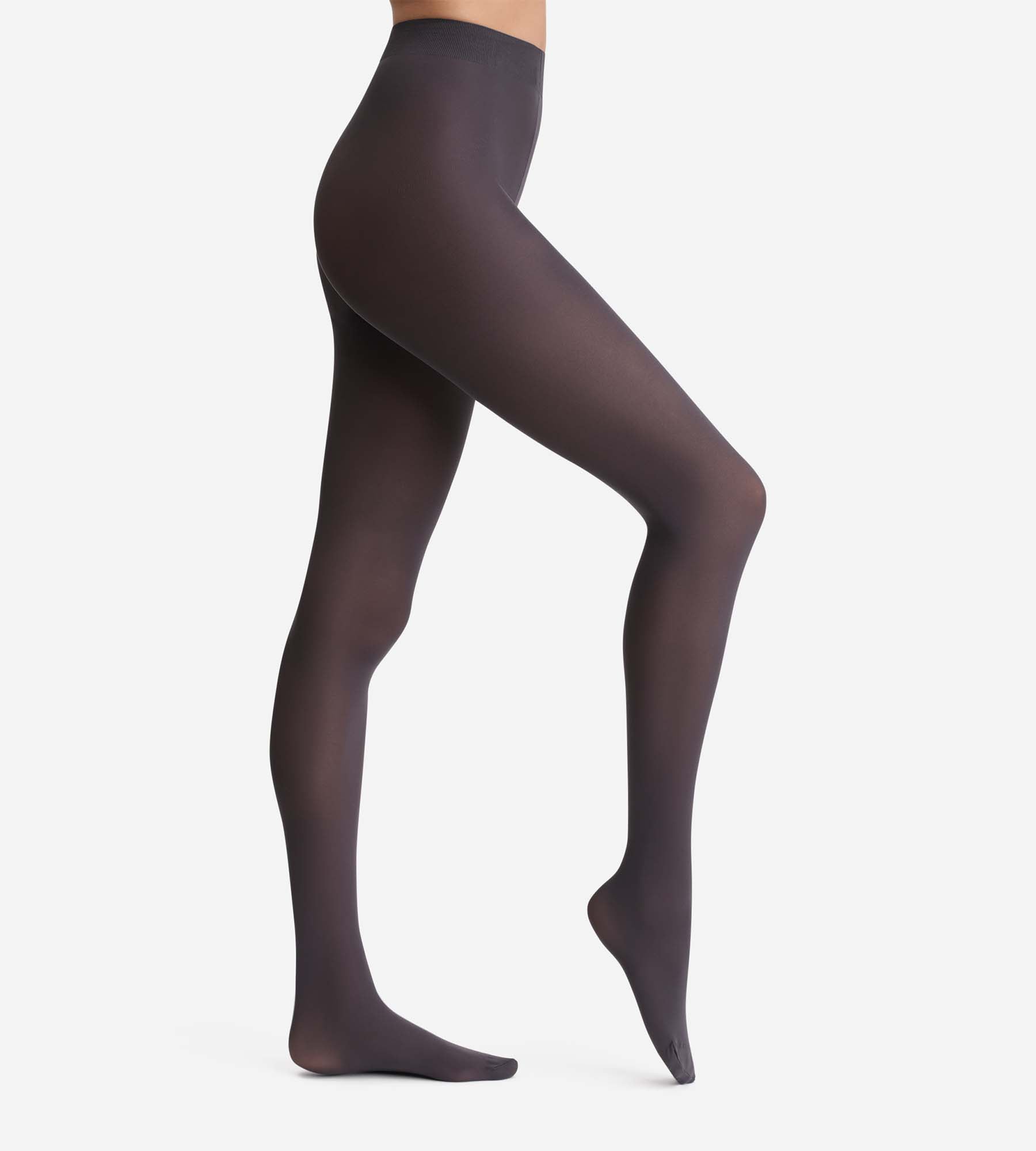DIM Style 50 opaque velour tights in charcoal grey