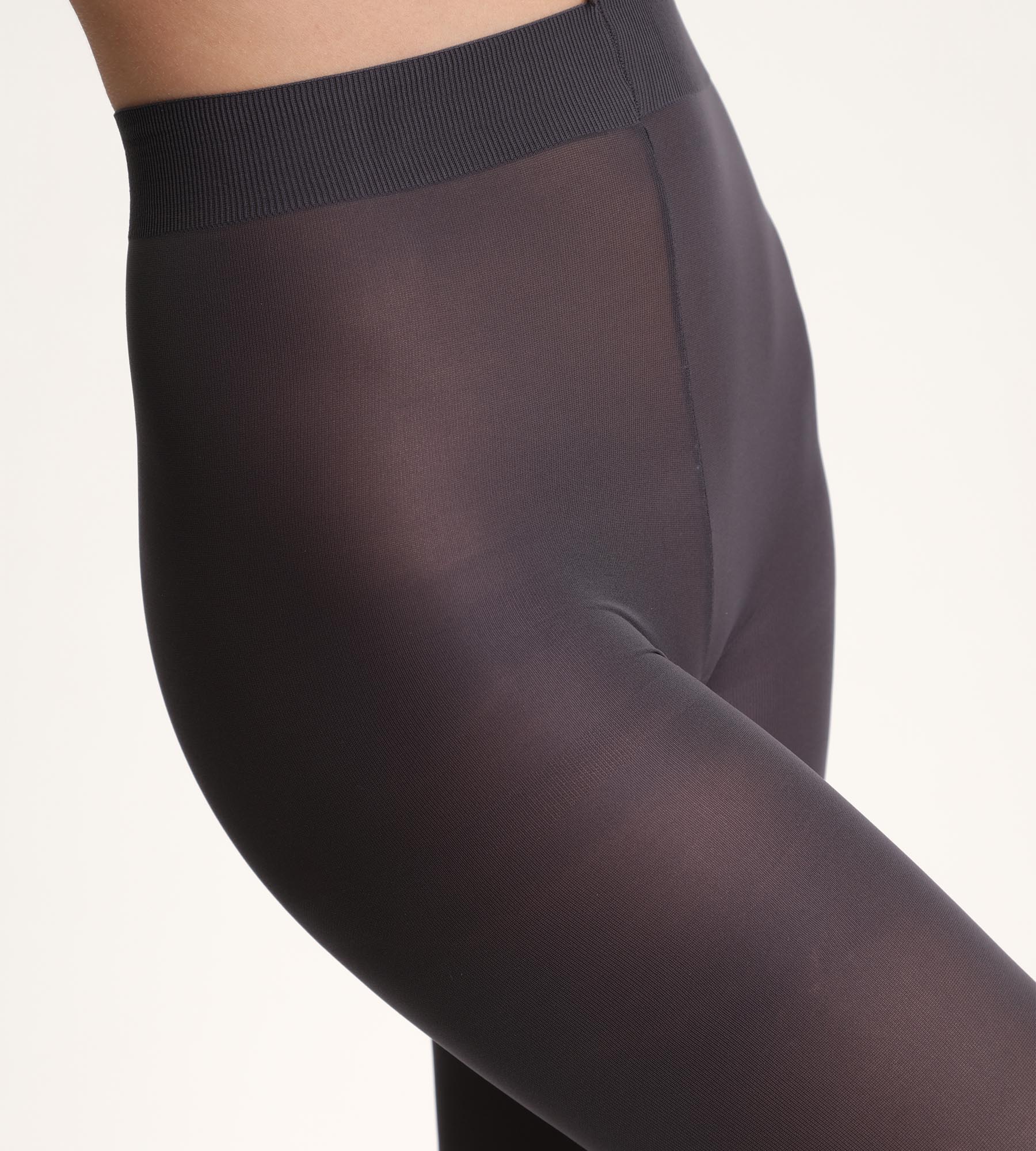 DIM Style 50 opaque velour tights in charcoal grey