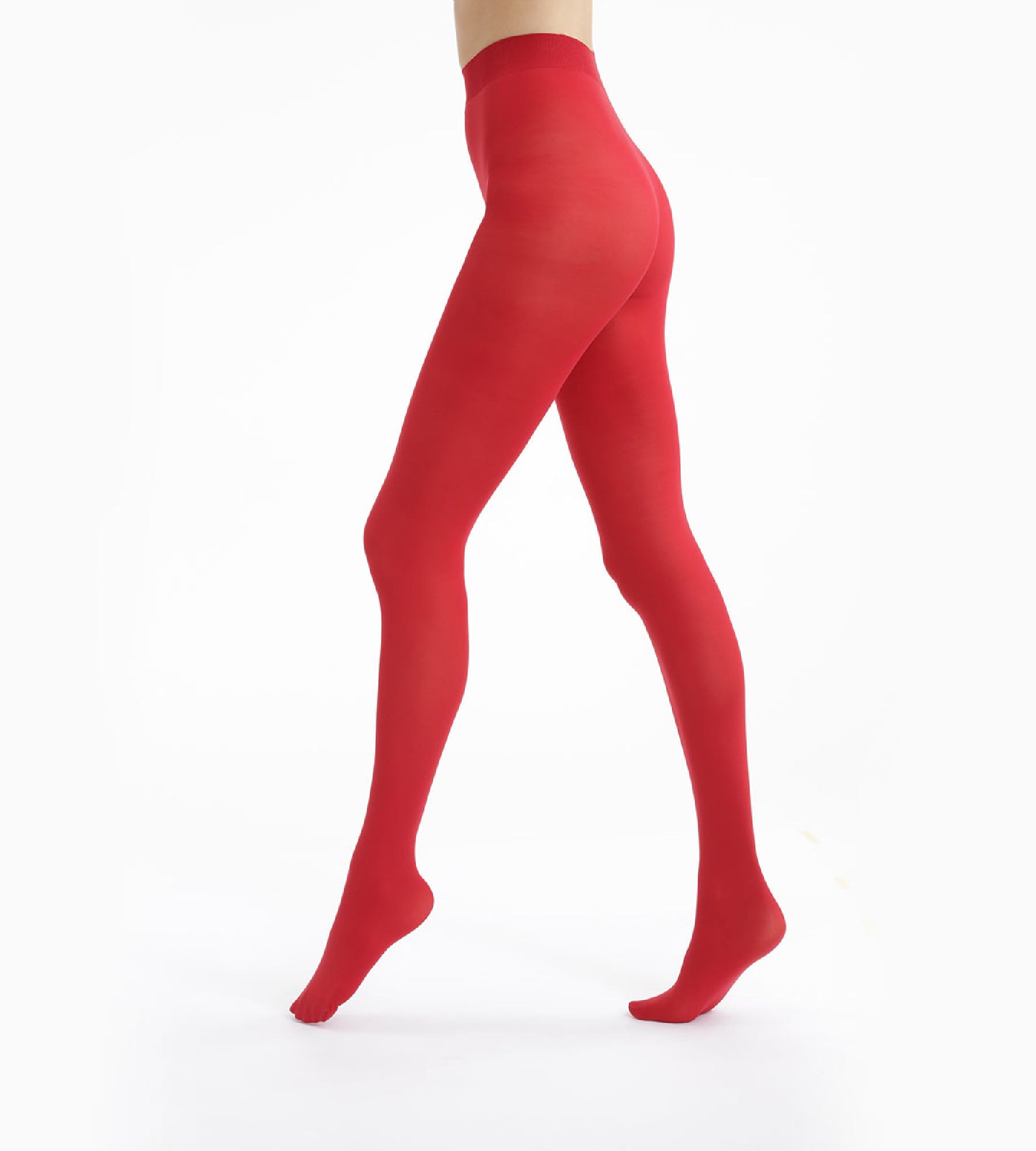 DIM Style 50 velvety intense red opaque tights