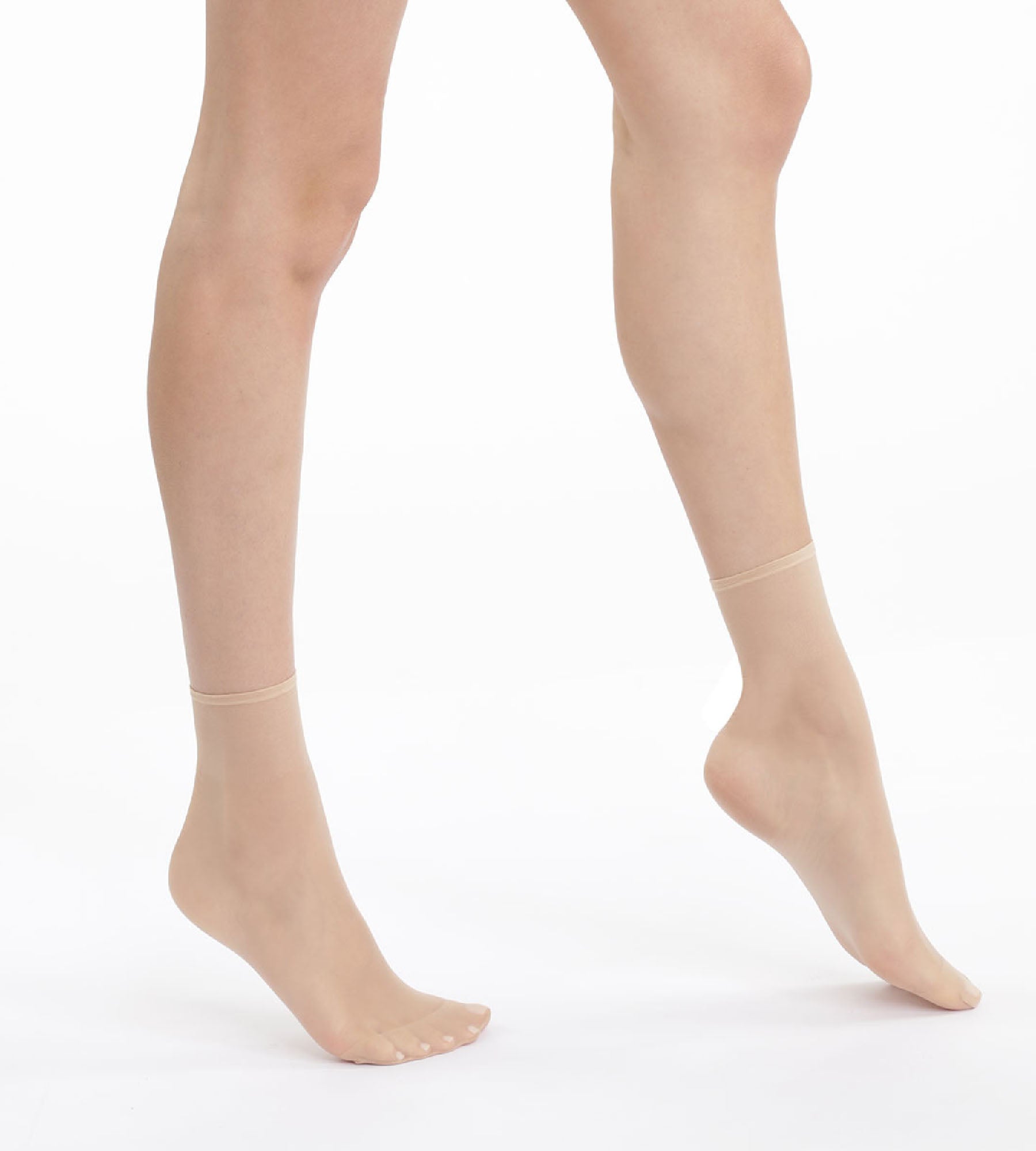DIM Pack of 2 Sublim 14 shimmer ankle highs in capri
