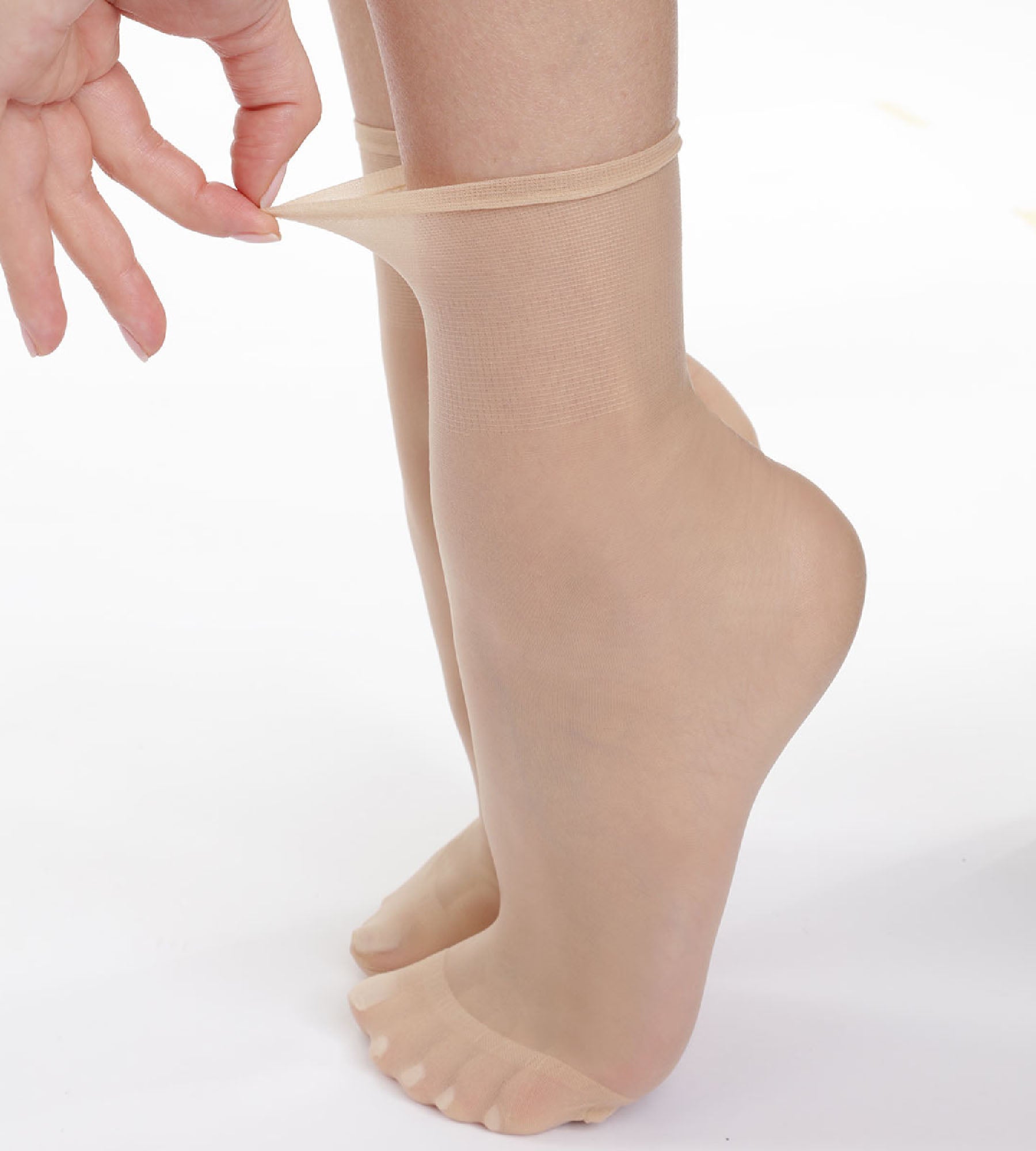 DIM Pack of 2 Sublim 14 shimmer ankle highs in capri