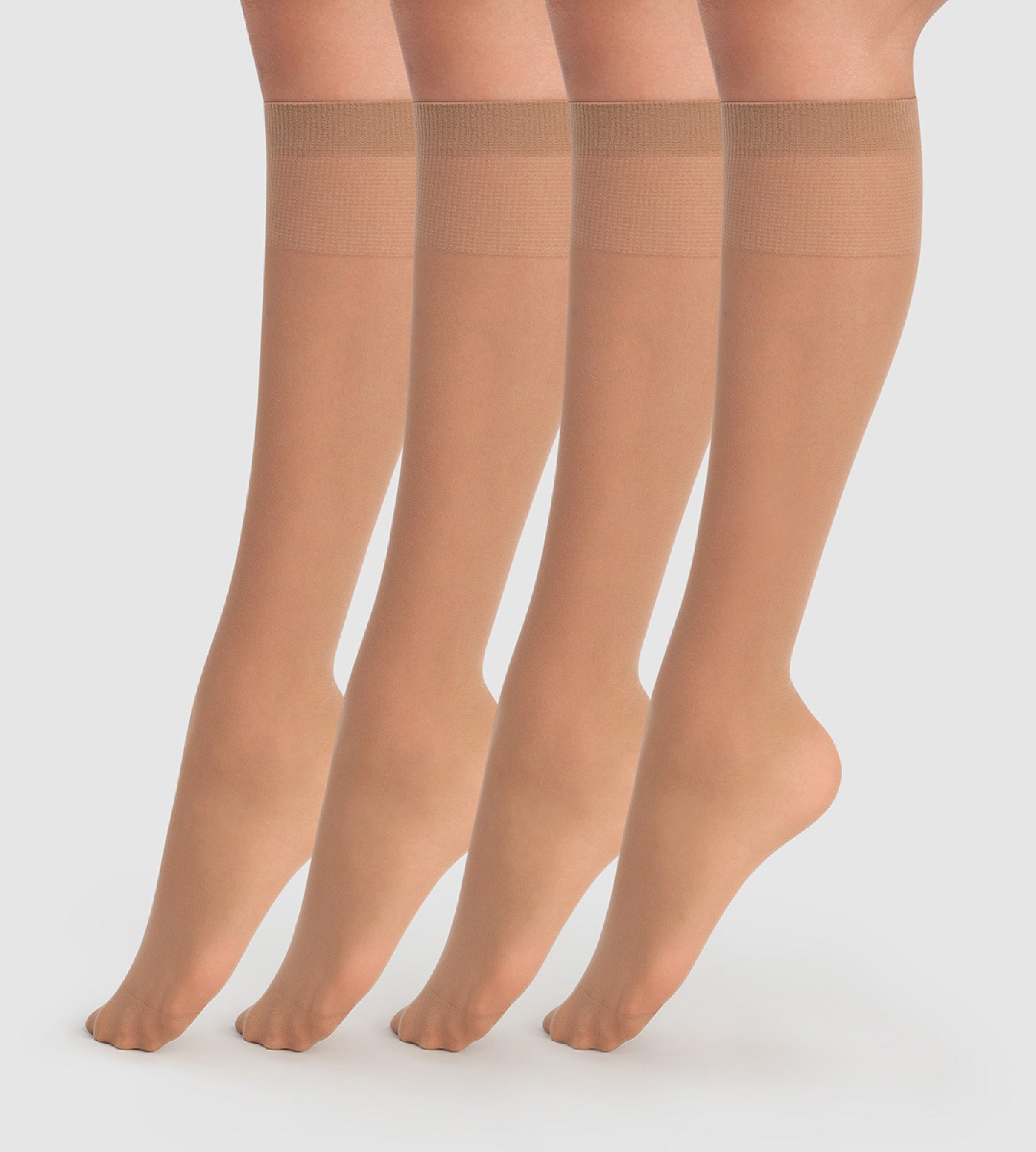 DIM Pack of 4 semi-opaque 28D EcoDIM suede knee-highs