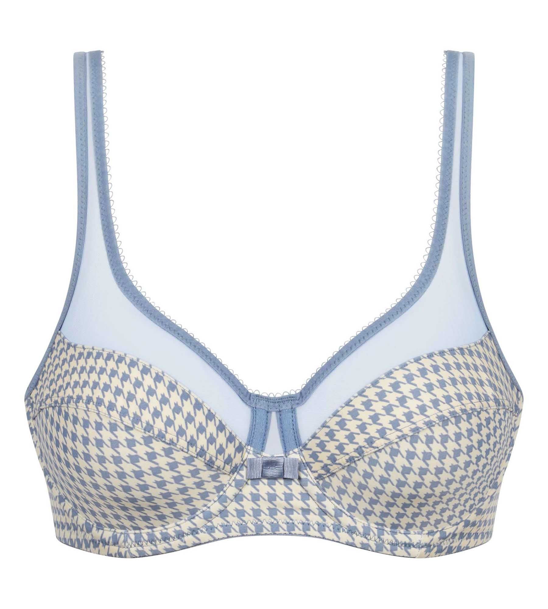 DIM Generous underwired houndstooth push-on bra