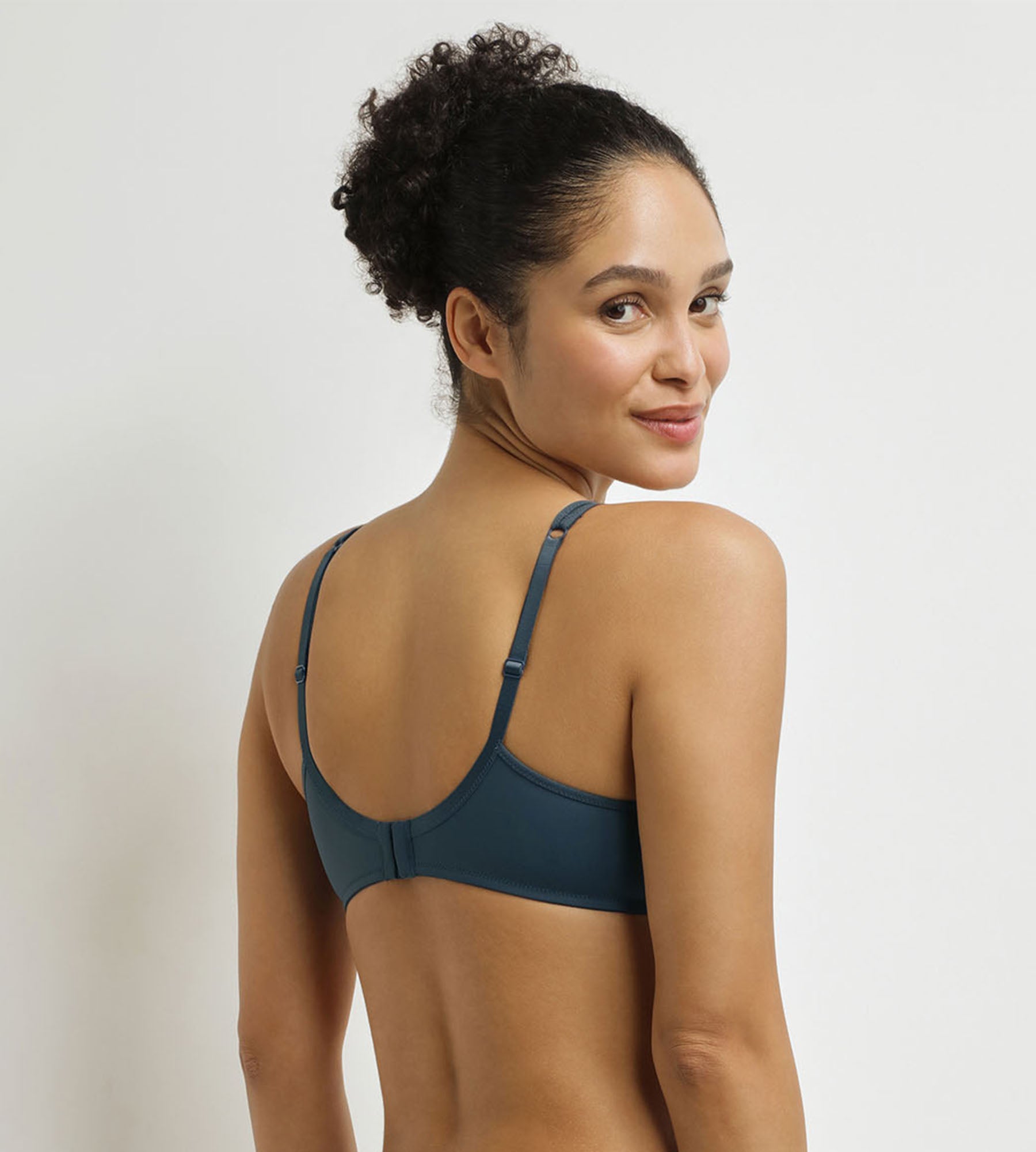 DIM Generous Fir Green underwired push-on bra