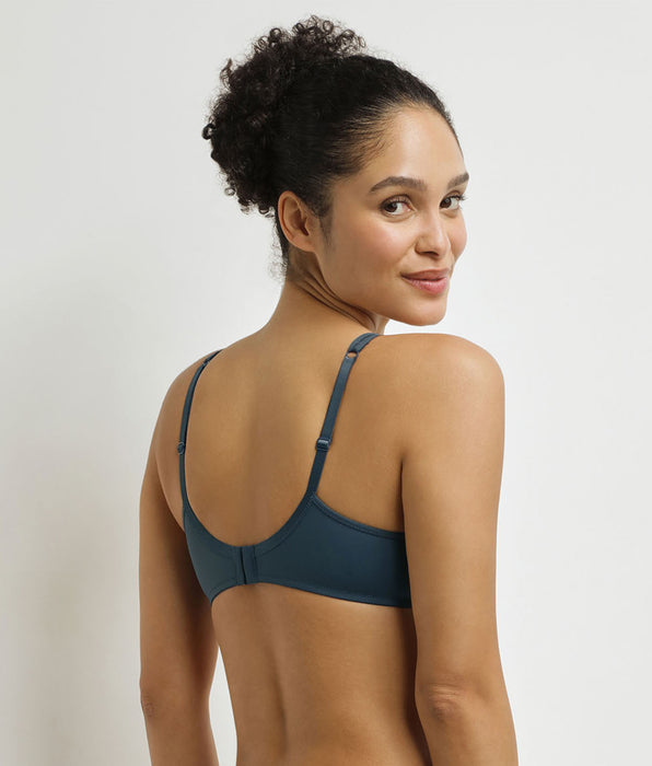 DIM Generous Fir Green underwired push-on bra