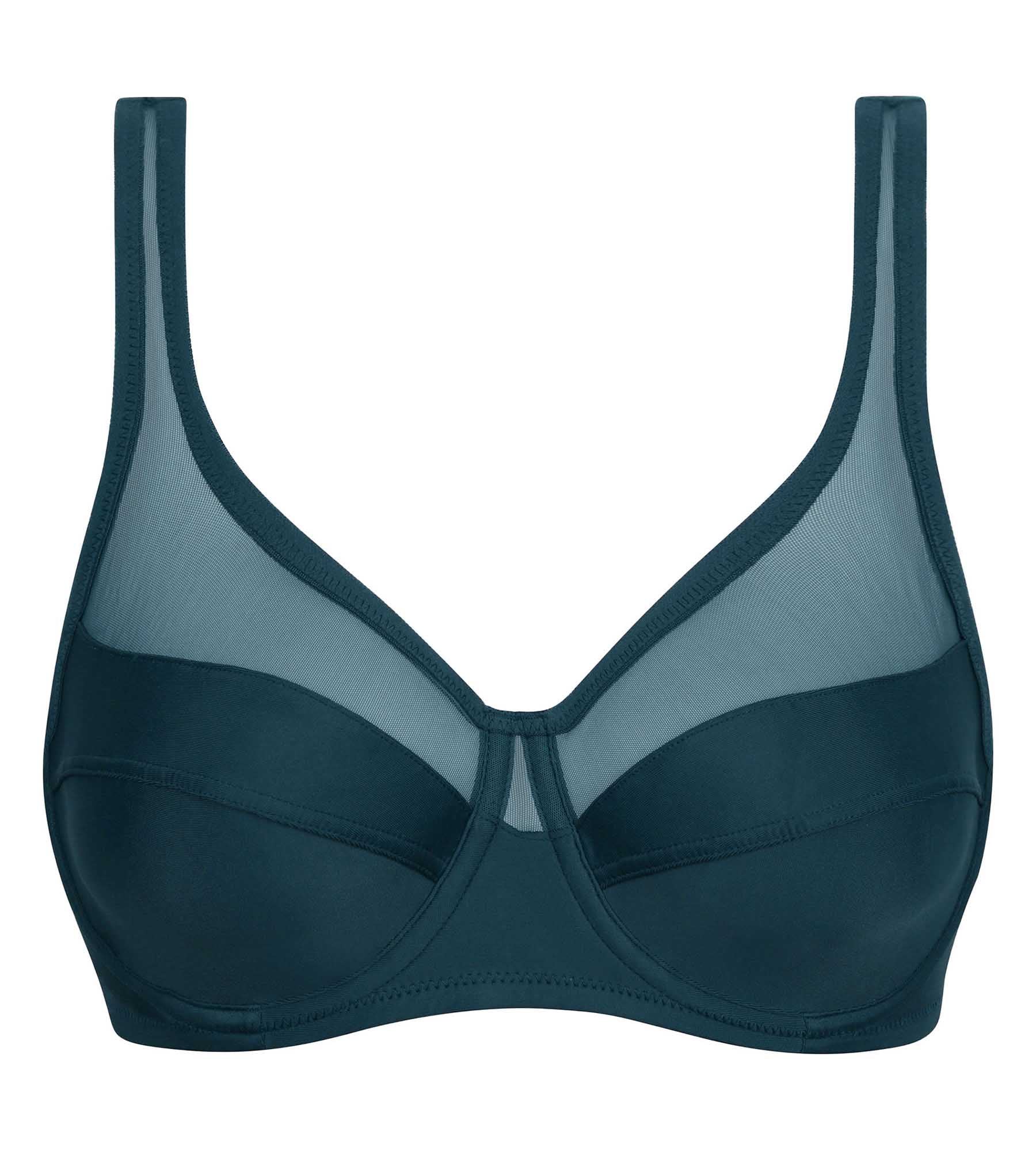 DIM Generous Fir Green underwired push-on bra