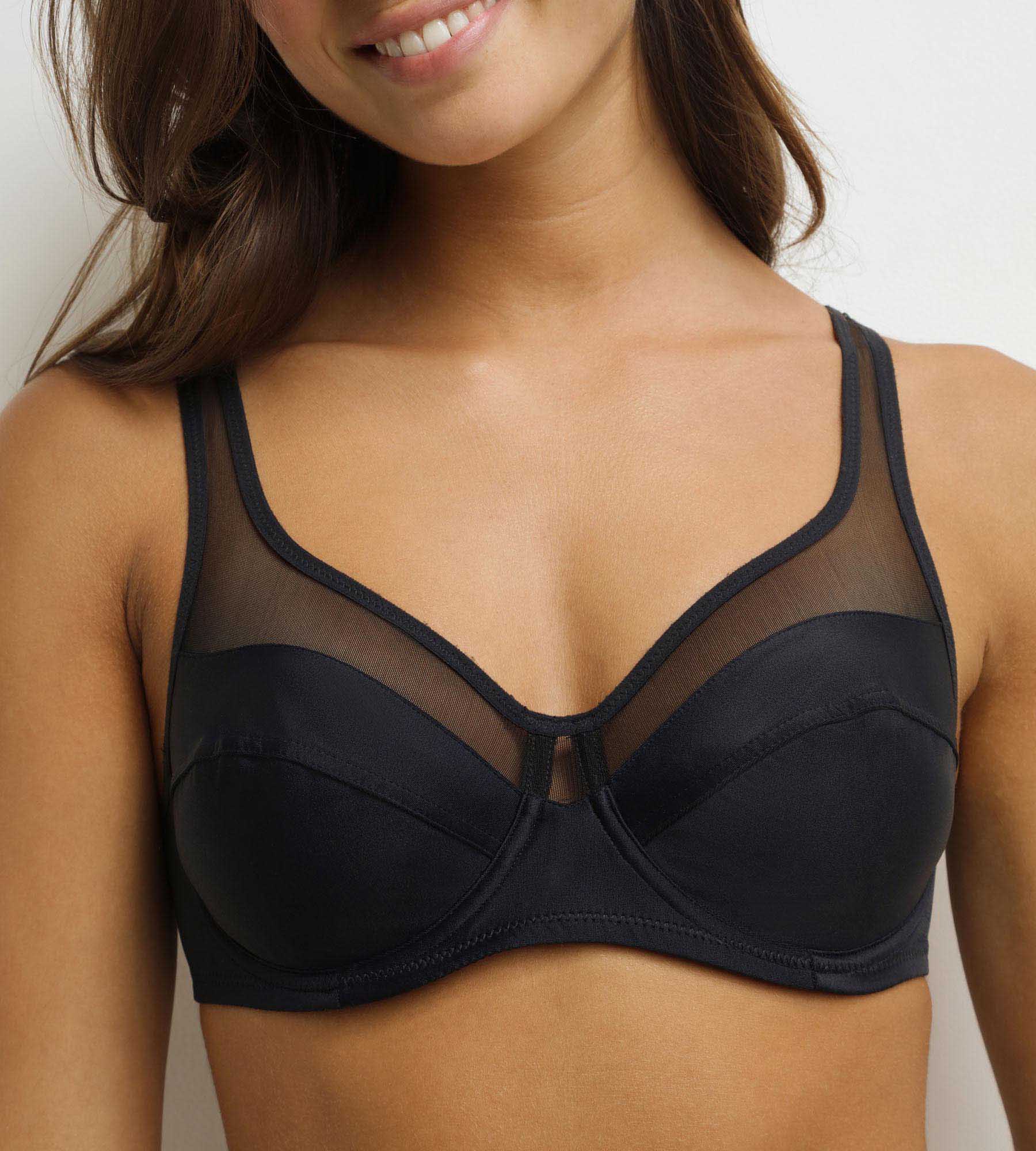 DIM Generous Dim underwire push-up bra black