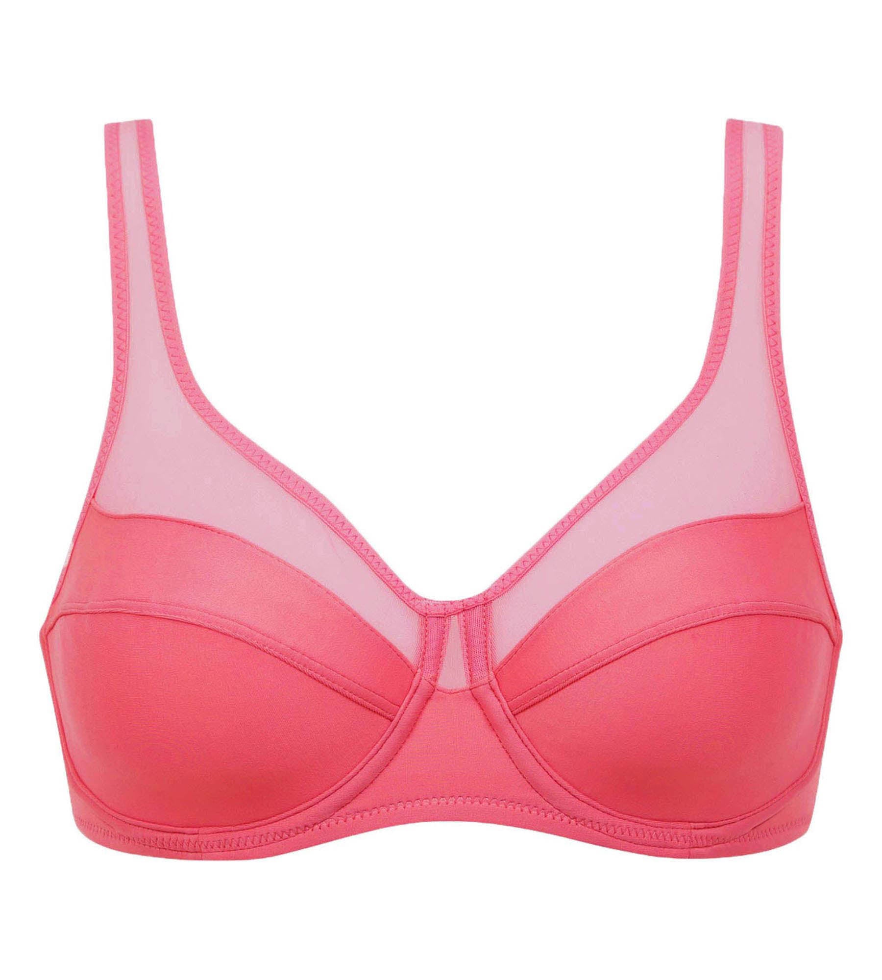 DIM Grenadine microfiber and tulle push-on bra Dim Generous