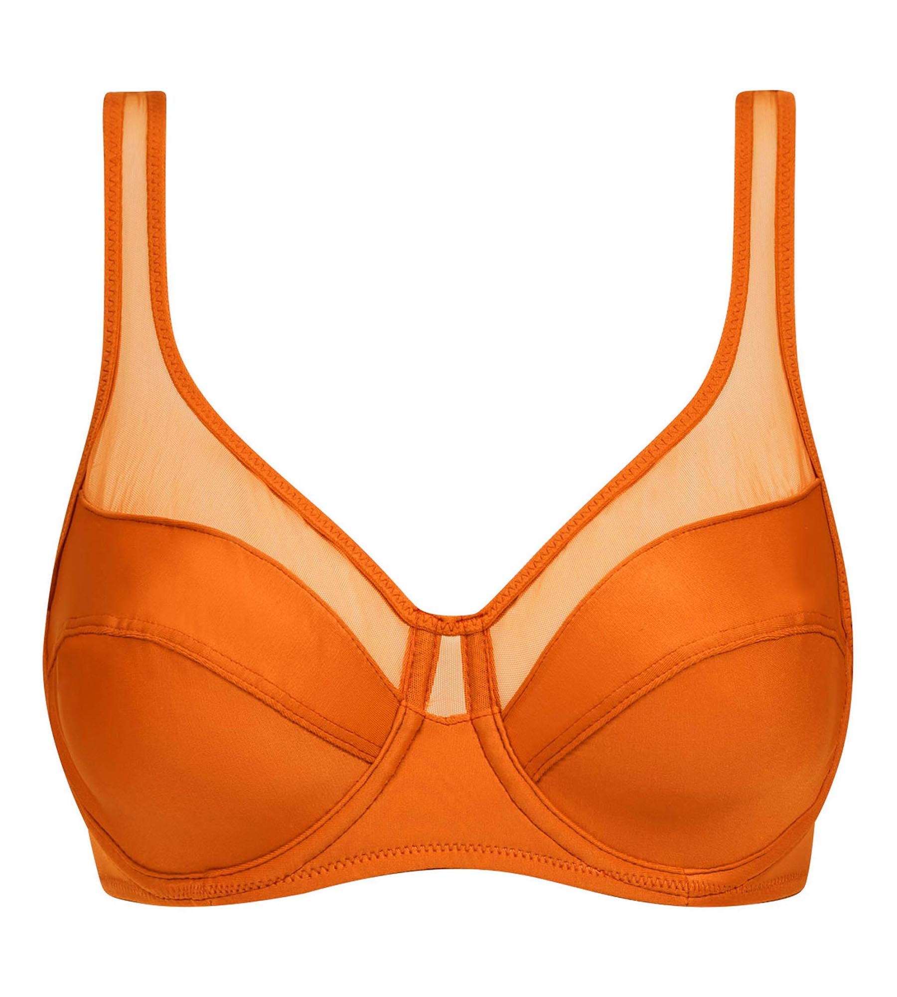 DIM Mandarine microfiber and tulle push-on bra Dim Generous