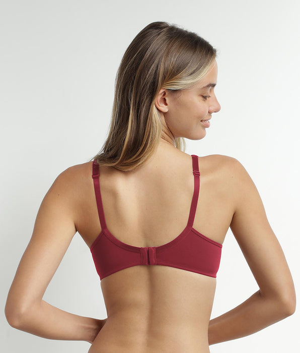 DIM Dim Generous poppy microfiber and tulle push-on bra