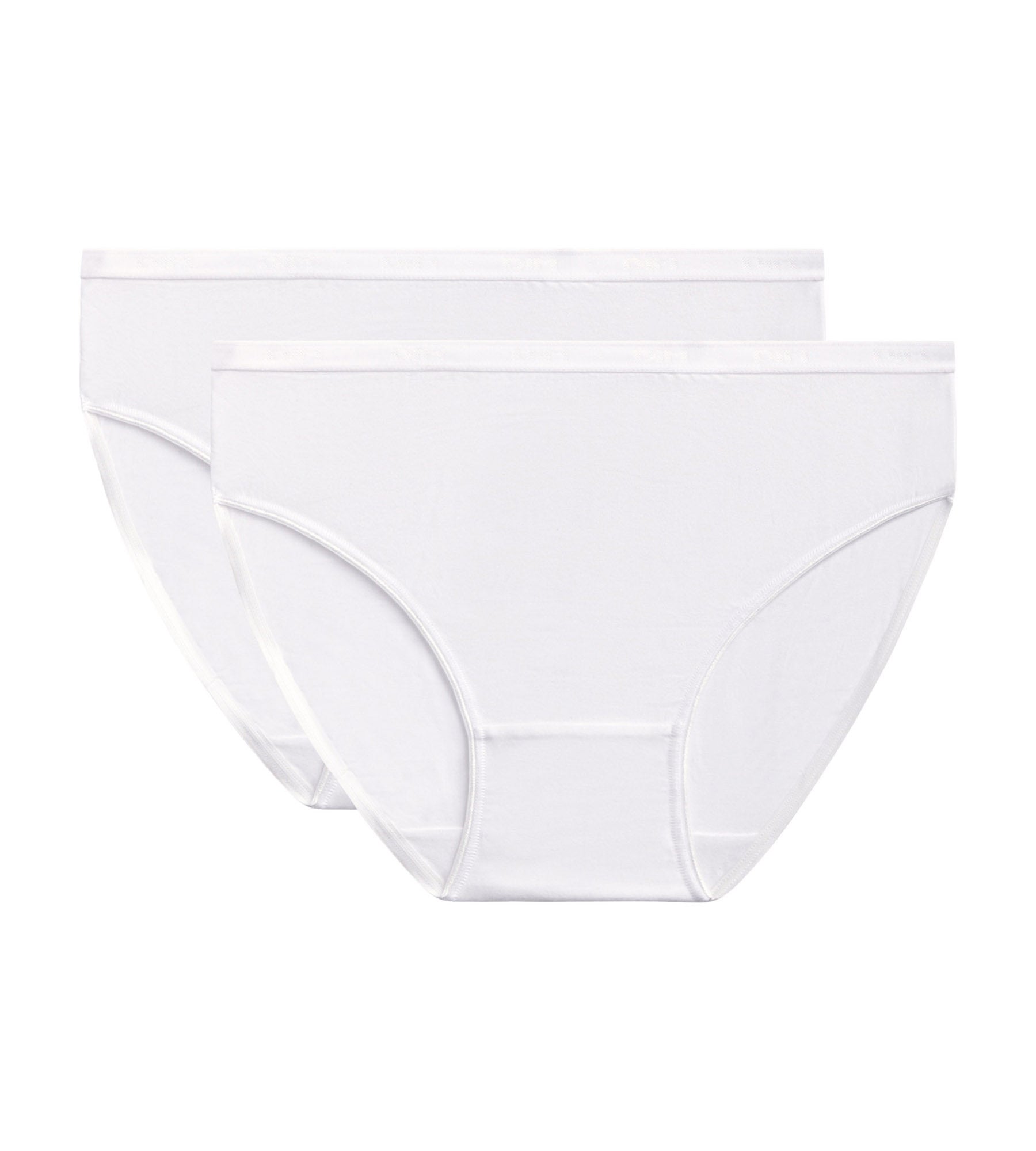 DIM Pack of 2 white women's briefs in organic cotton Dim Ecosmart