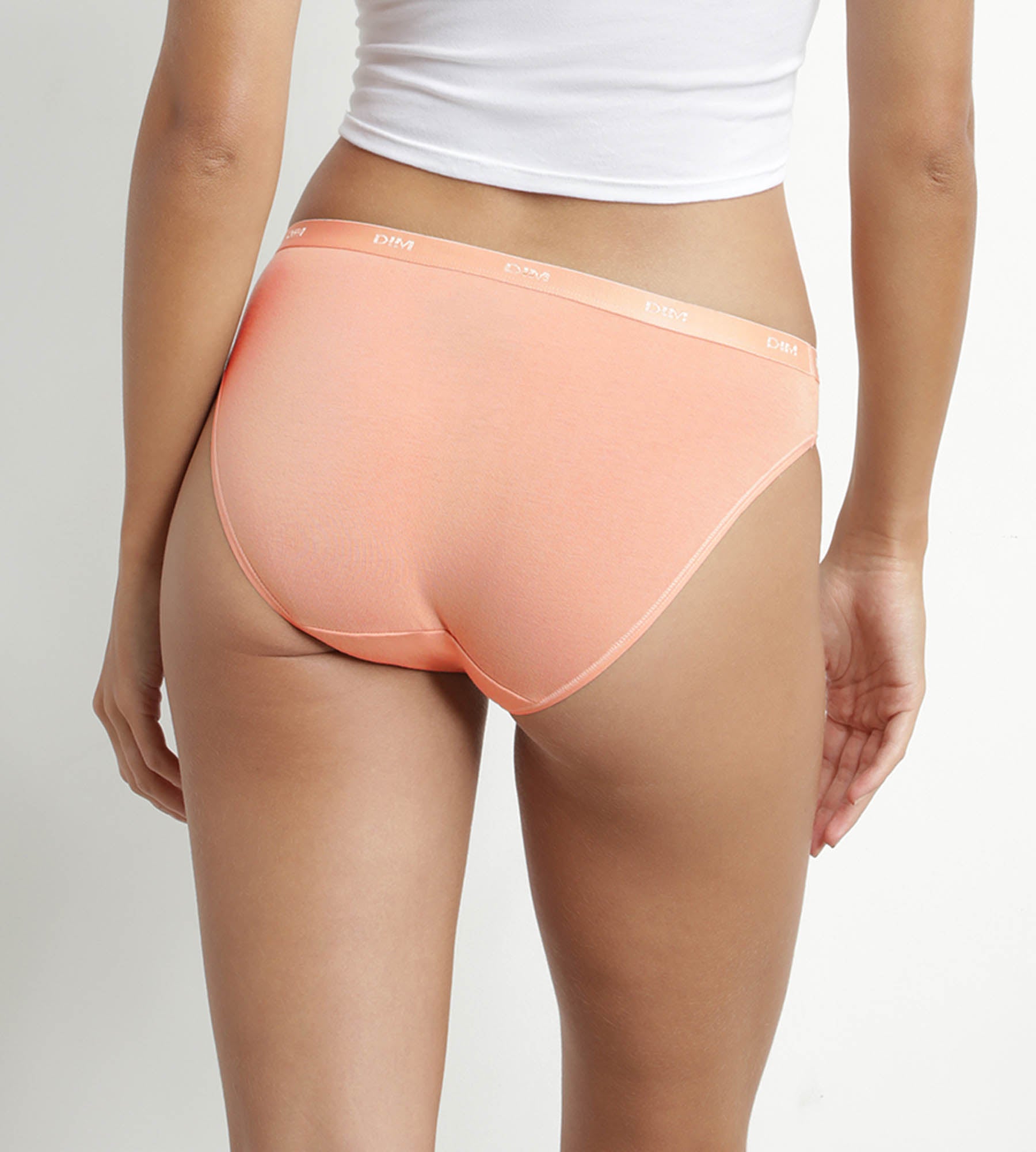 DIM Pack of 3 Speculos Orange stretch cotton panties Les Pockets Ecodim