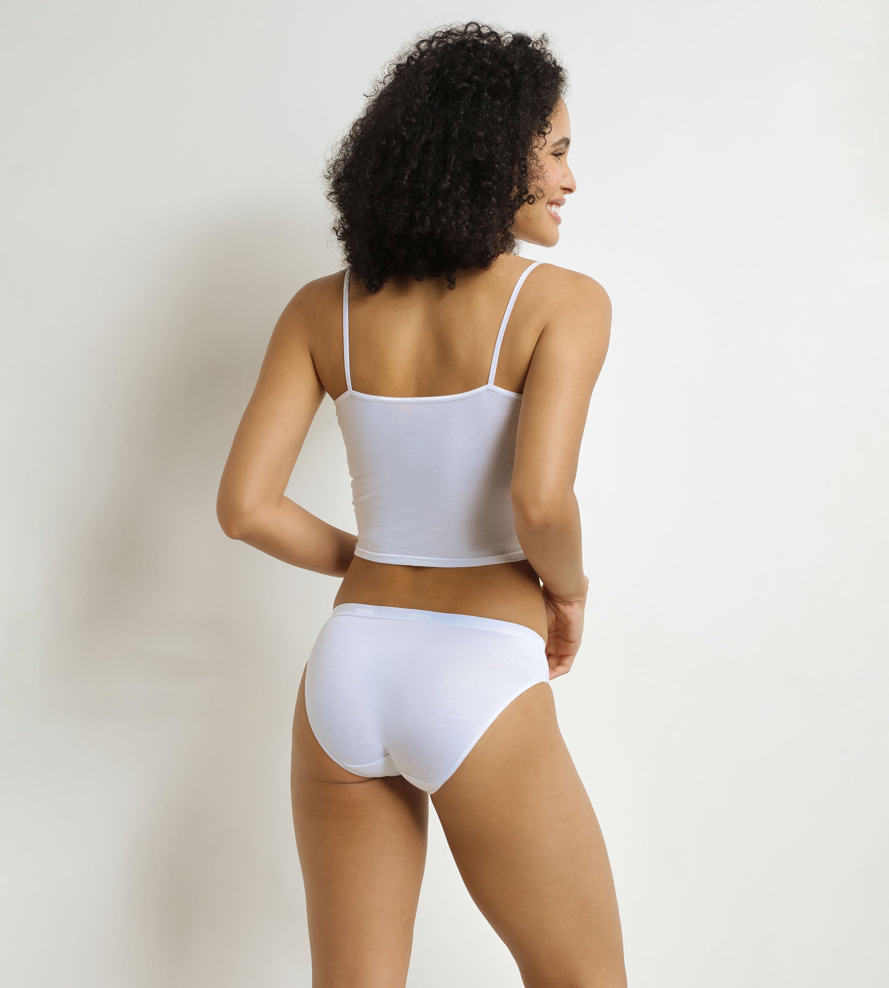 DIM Pack of 3 purple and white women's briefs Les Pockets Ecodim