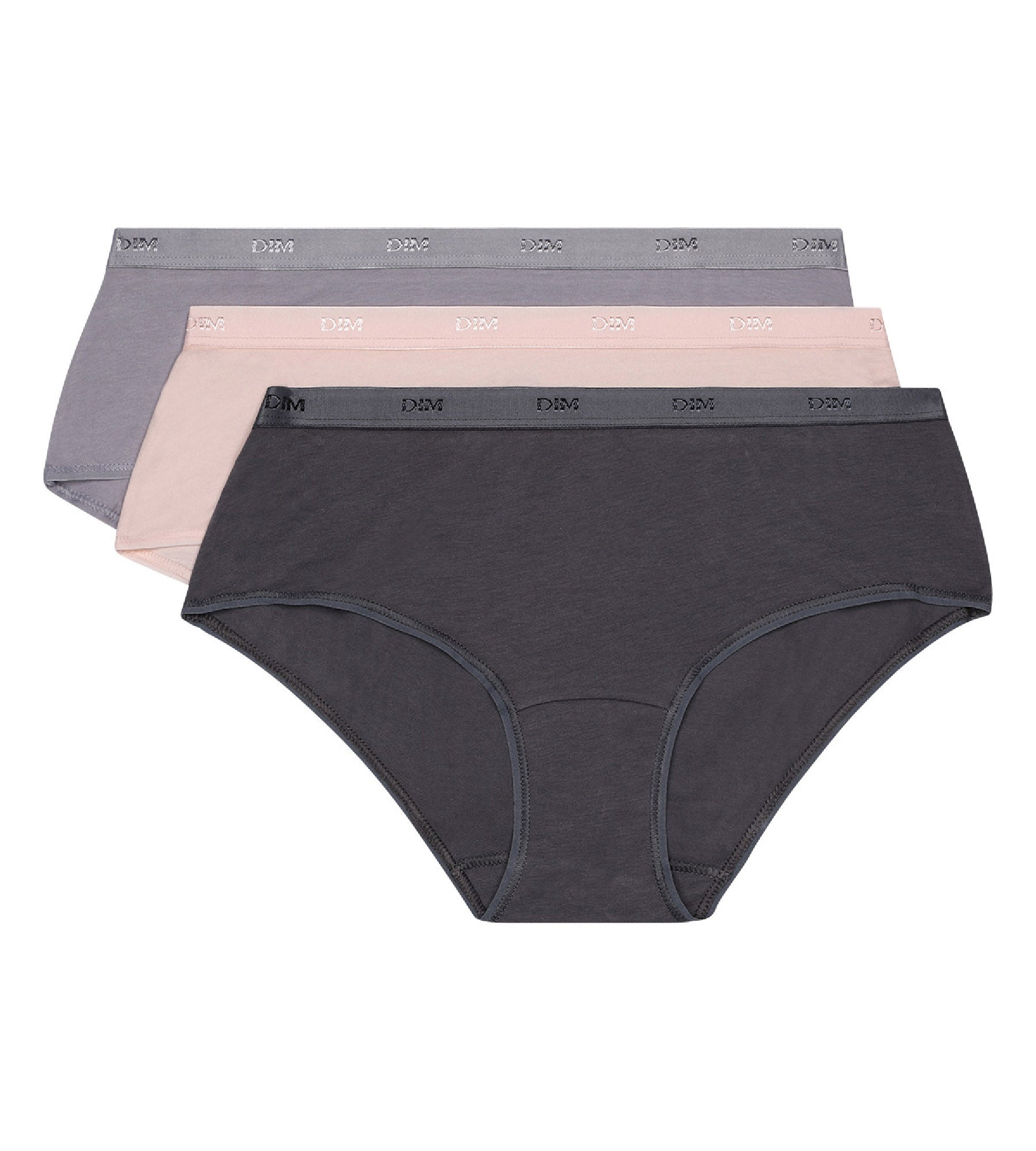 DIM Pack of 3 taupe, pink and grey boxers Les Pockets EcoDIM