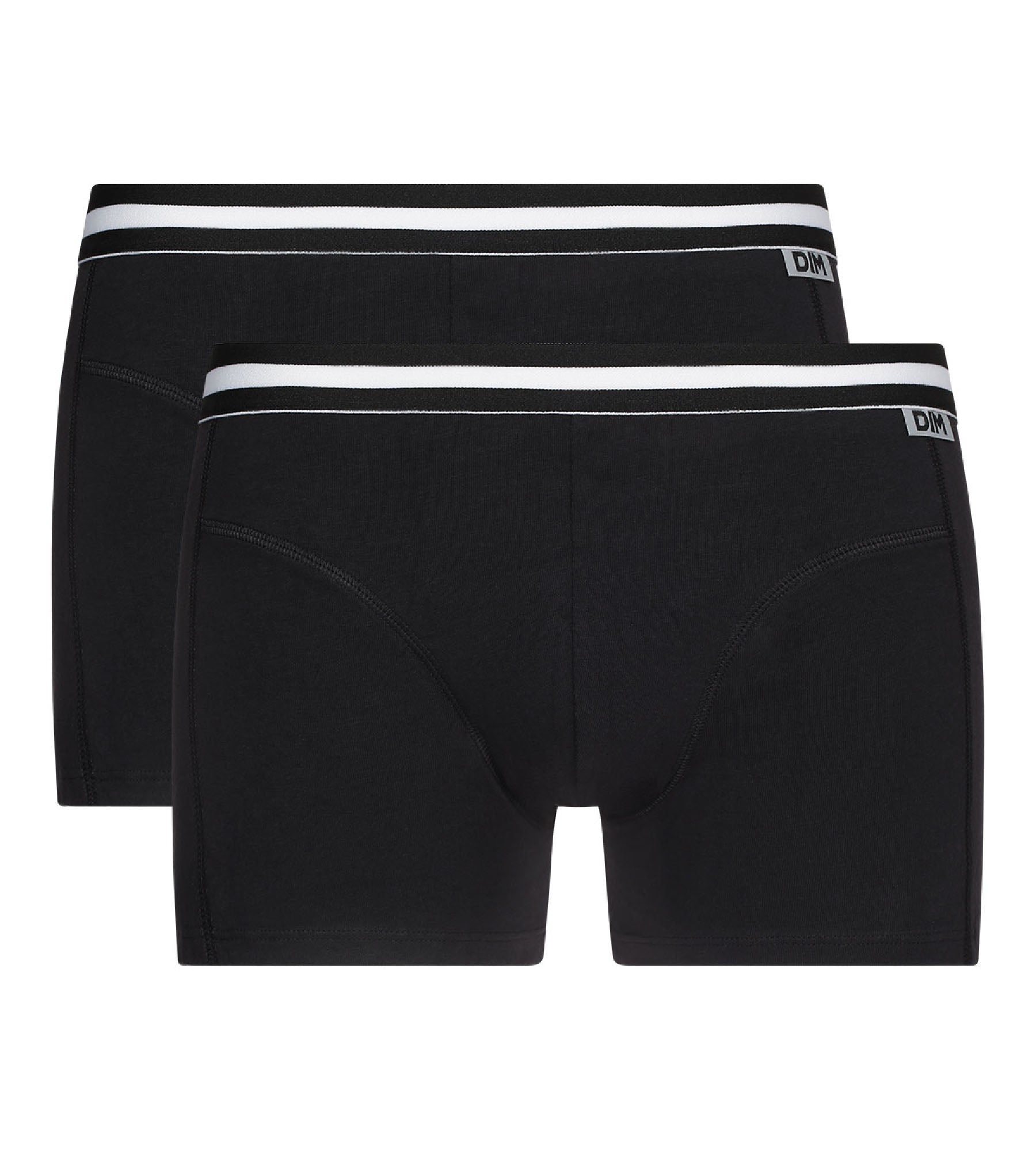 DIM Pack of 2 Black EcoDIM Cotton Stretch Boxer Briefs