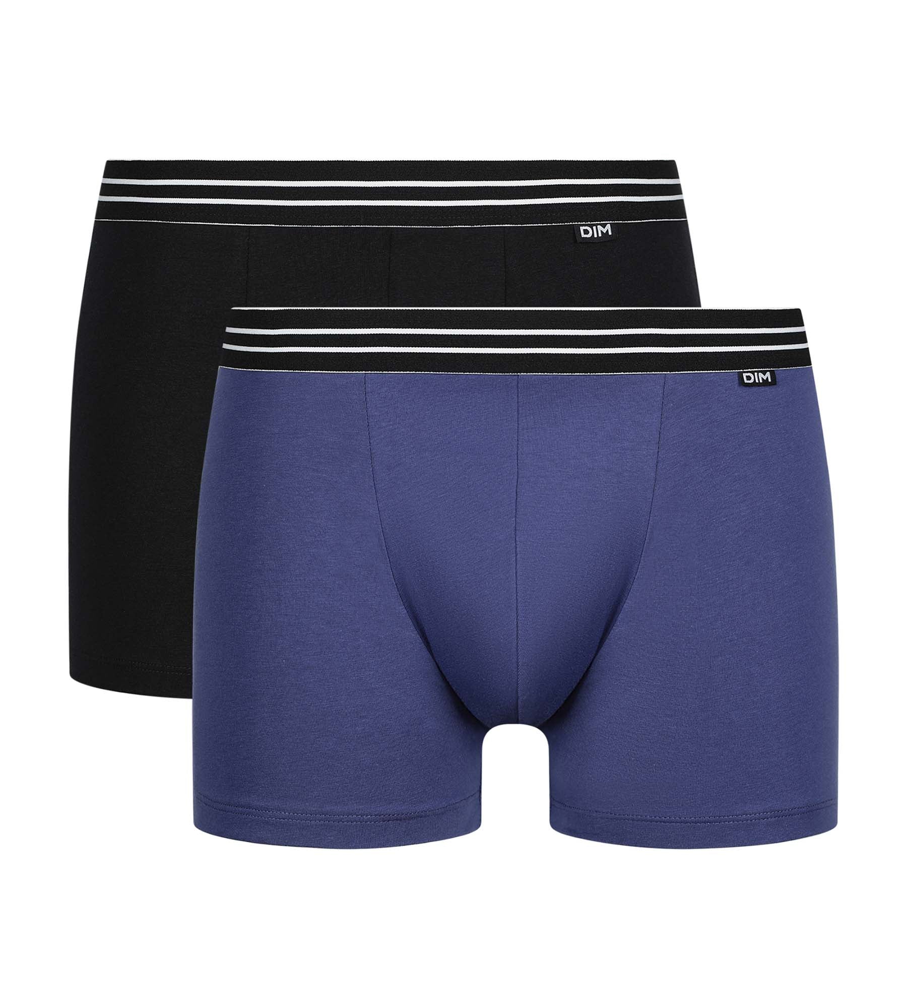 DIM Pack of 2 cotton stretch boxers Blue Turquin EcoDim