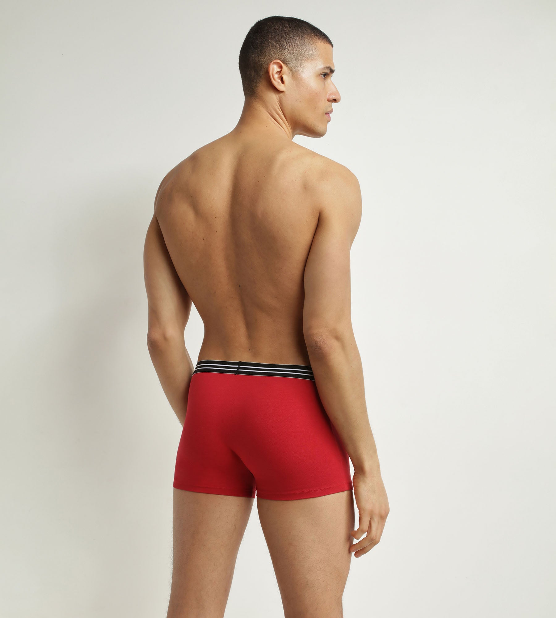 DIM Pack of 2 boxers cotton stretch men's Carmine Red Black EcoDim