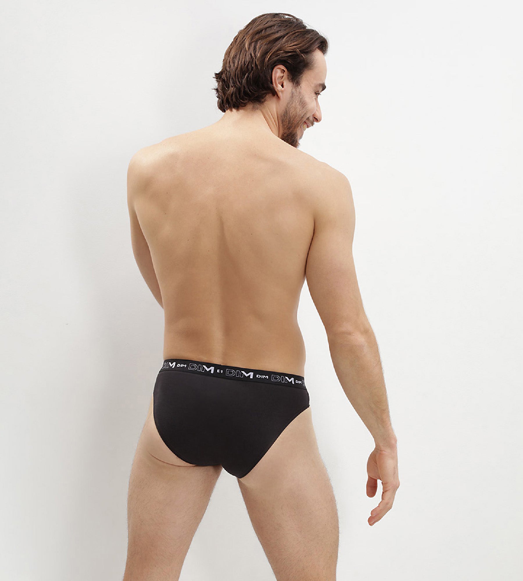DIM Pack of 2 Men's Black Stretch Cotton Briefs