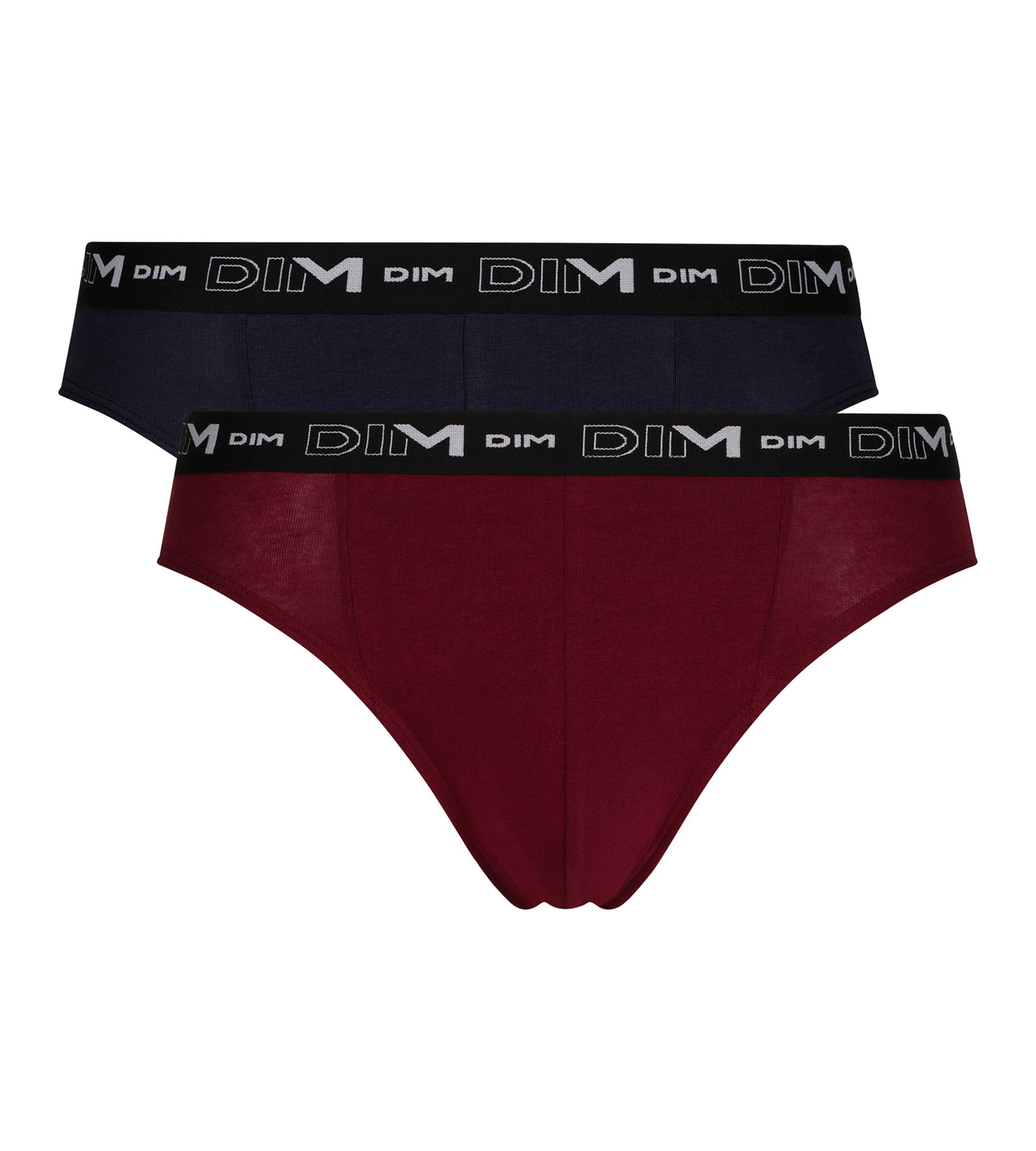 DIM Pack of 2 Blue Red Men's Contrast Waistband Dim Stretch Cotton Briefs