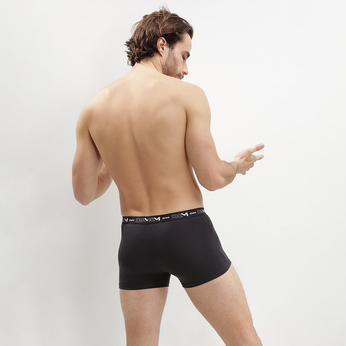 DIM Pack of 2 Black Men's Cotton Stretch Boxers