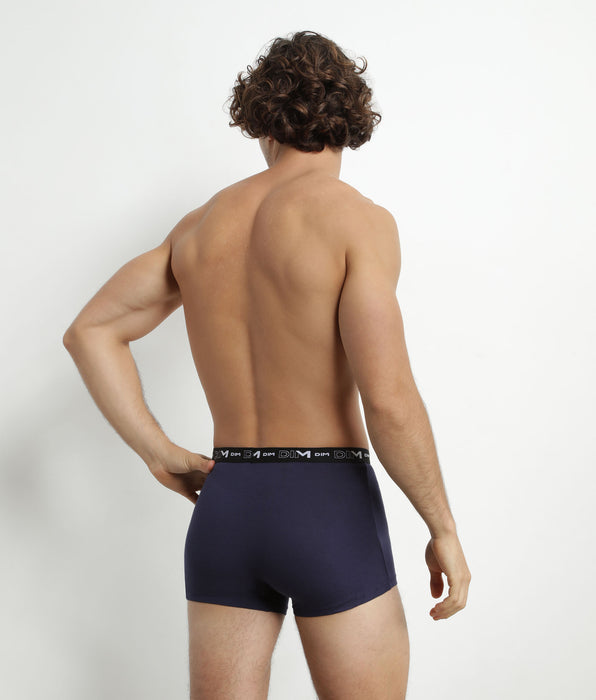DIM Pack of 2 Men's Boxers Red Blue Contrast Waistband Dim Cotton Stretch