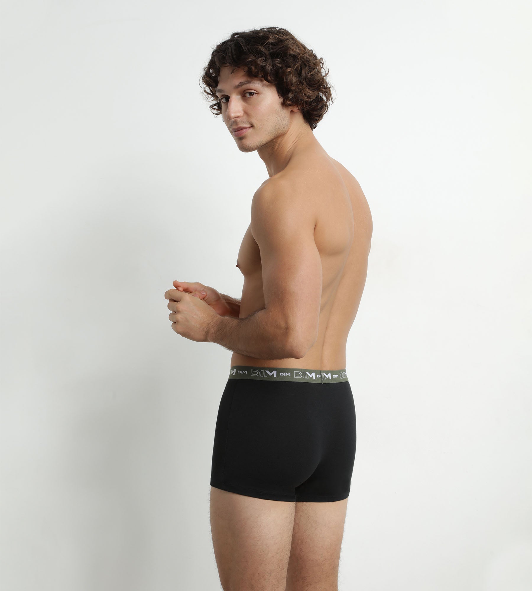 DIM Pack of 3 Blue Orange Dim Cotton Stretch Boxer Briefs for Men